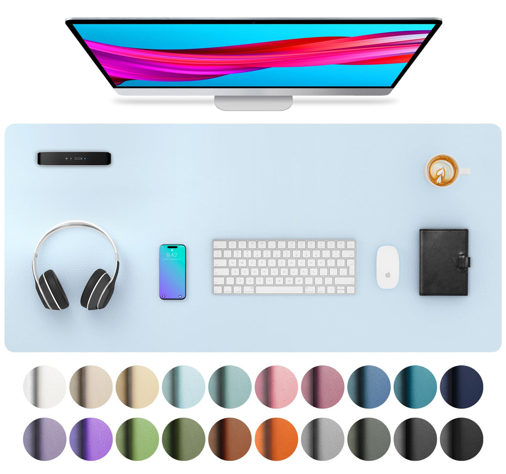 Leather Desk Pad Protector,Mouse Pad,Office Desk Mat,Non-Slip PU Leather Desk Blotter,Laptop Desk Pad,Waterproof Desk Writing Pad for Office and Home