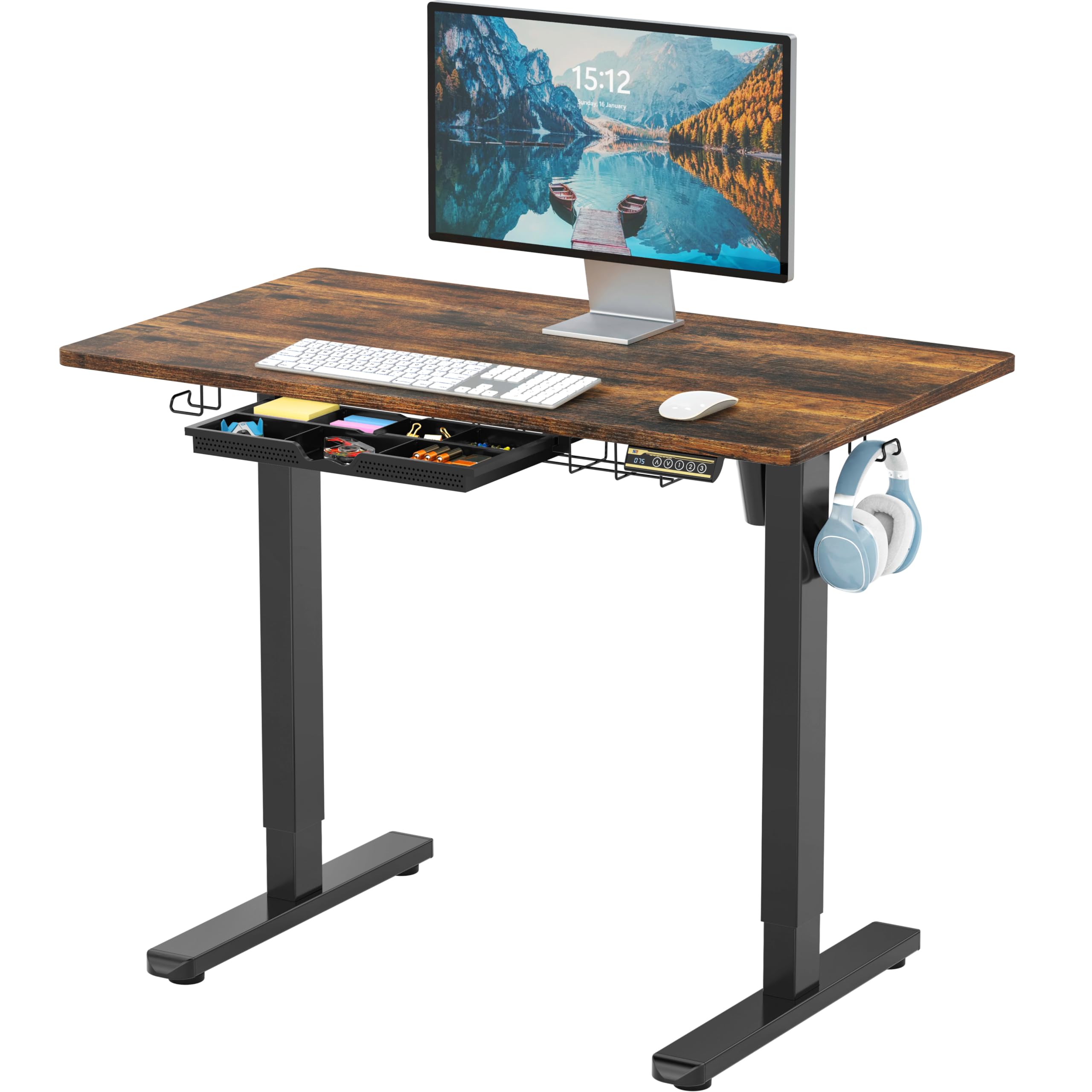 SHW Electric Height Adjustable Standing Desk