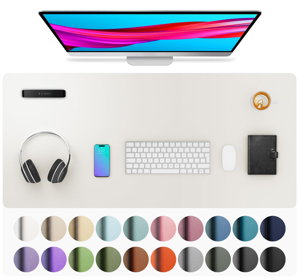 Leather Desk Pad Protector,Mouse Pad,Office Desk Mat,Non-Slip PU Leather Desk Blotter,Laptop Desk Pad,Waterproof Desk Writing Pad for Office and Home