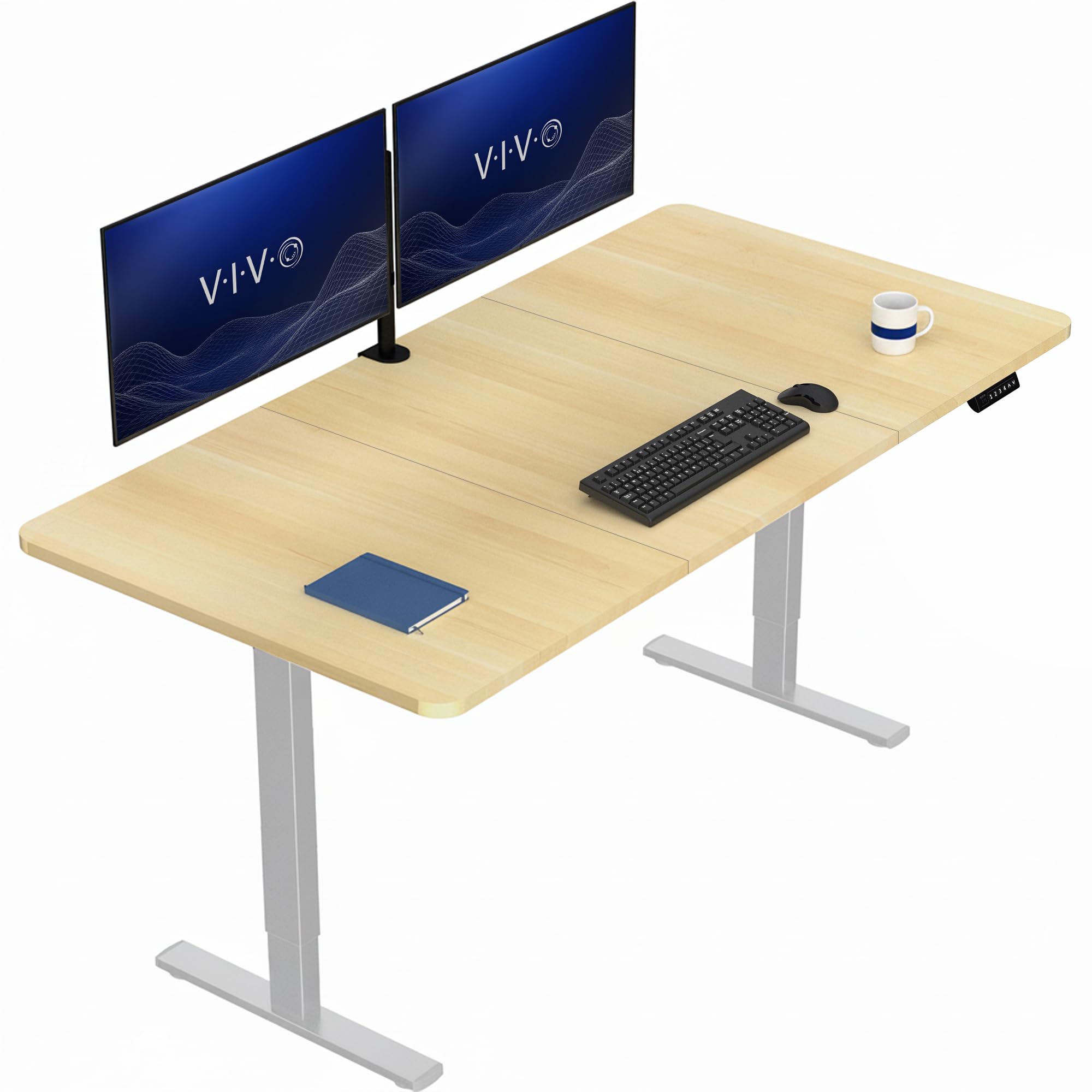 VIVO Electric Standing Desk Workstation, Memory Controller Height Adjustment, 1B Series