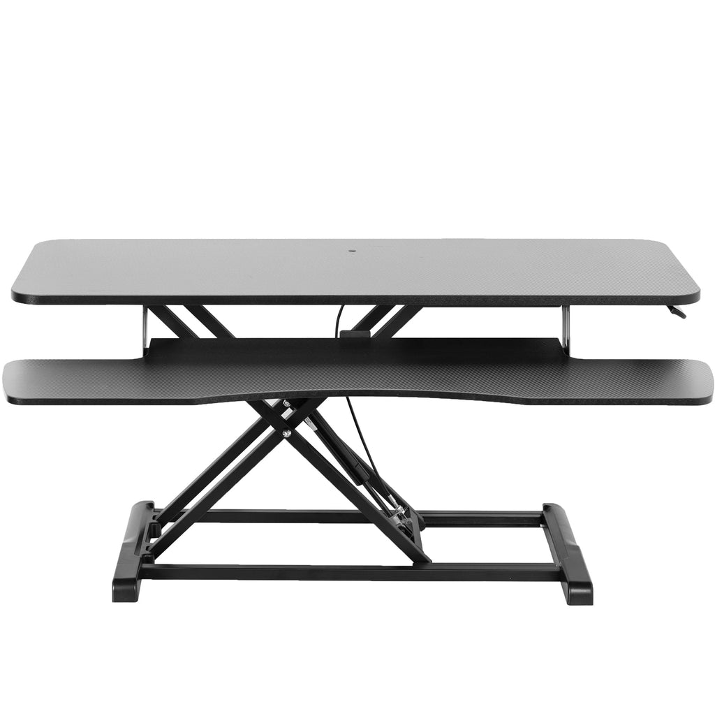 VIVO Desk Converter, K Series, Height Adjustable Sit to Stand Riser, Dual Monitor and Laptop Workstation with Wide Keyboard Tray