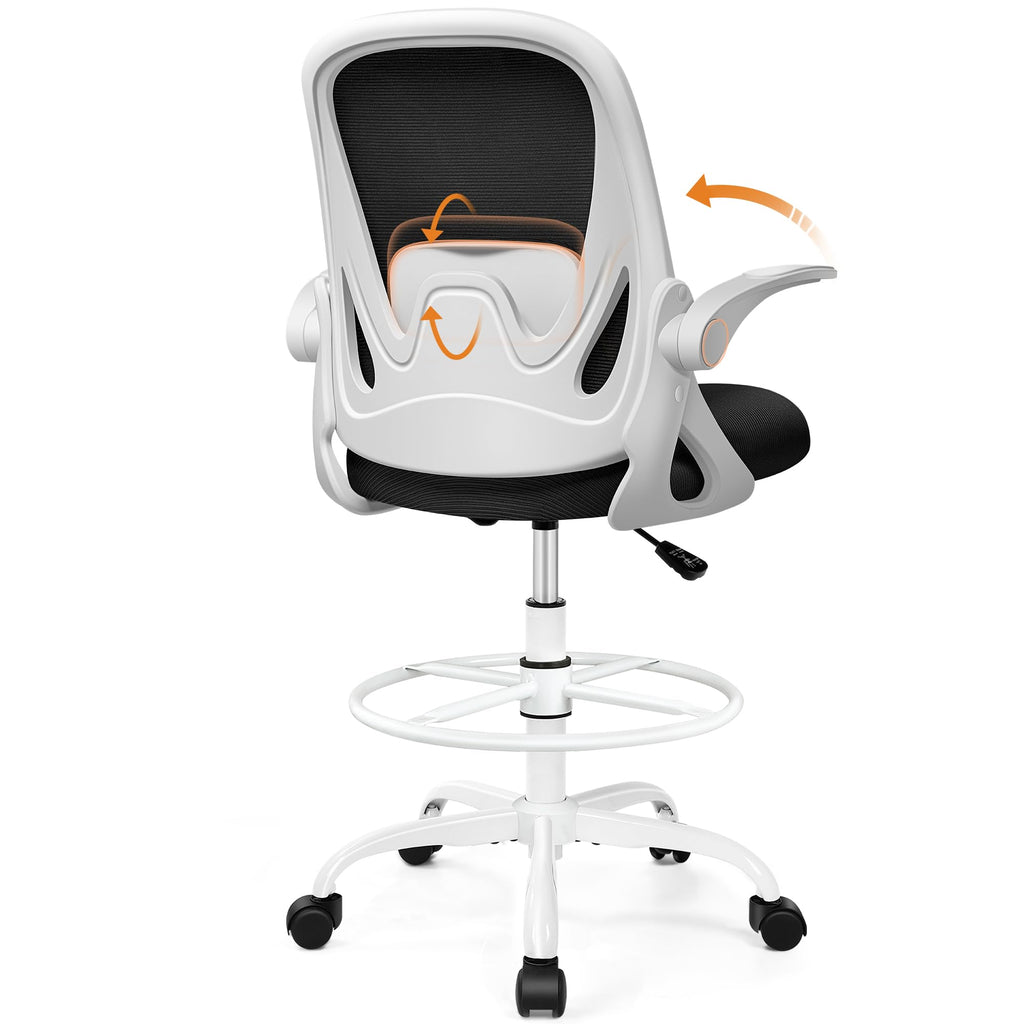 Primy Drafting Chair Tall Office Chair with Flip-up Armrests PR934-Z