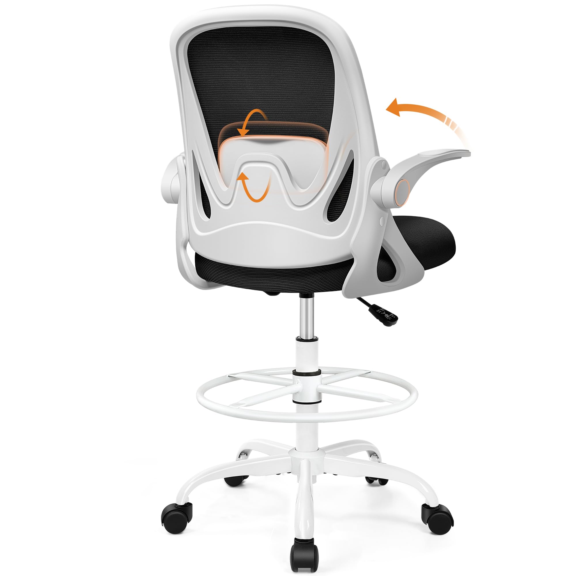 Primy Drafting Chair Tall Office Chair with Flip-up Armrests PR934-Z