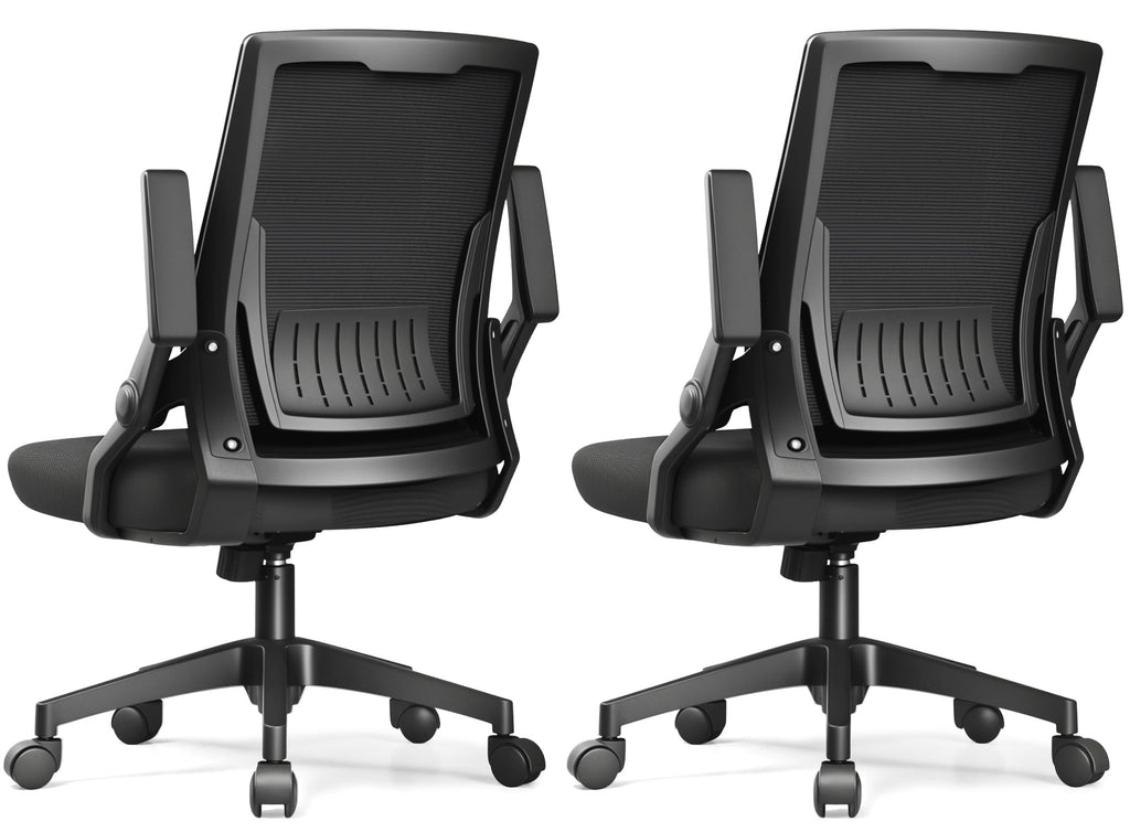 GTPLAYER Ergonomic Office Chair with Flip-up Armrests Executive Computer Chair for Home Office, Breathable Mesh & Adaptive Lumbar Support