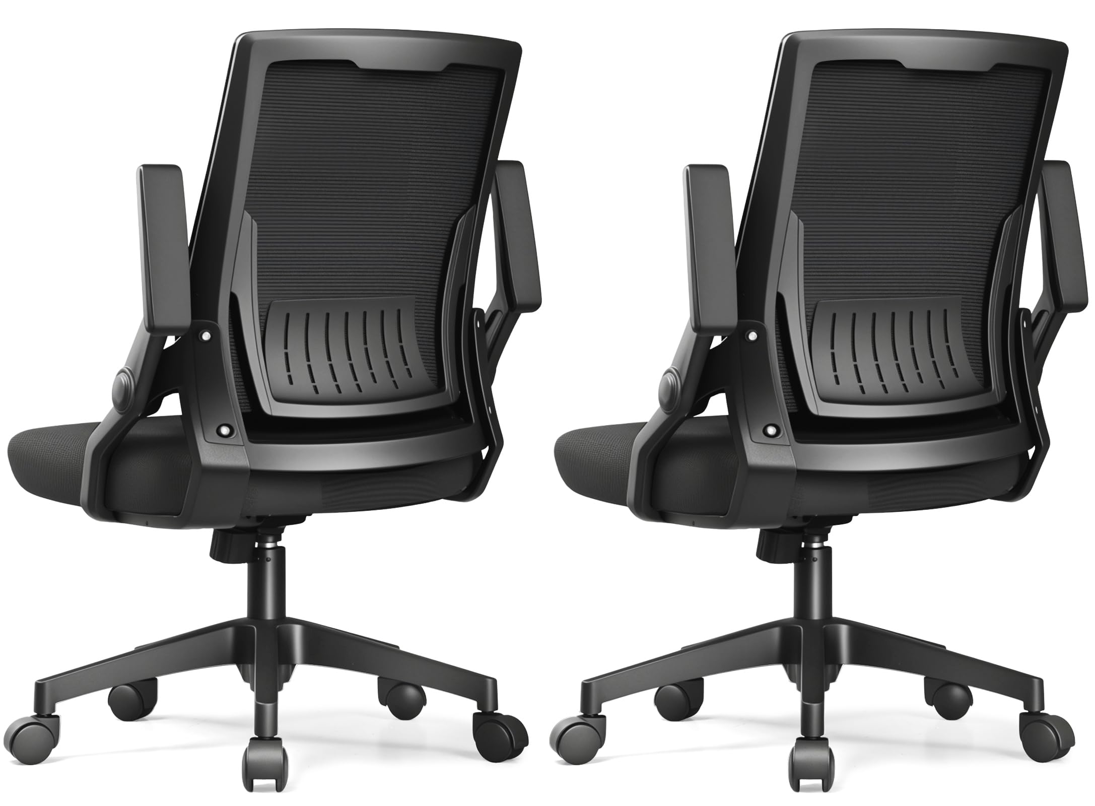 GTPLAYER Ergonomic Office Chair with Flip-up Armrests Executive Computer Chair for Home Office, Breathable Mesh & Adaptive Lumbar Support