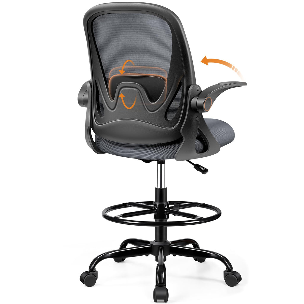 Primy Drafting Chair Tall Office Chair with Flip-up Armrests PR934-Z
