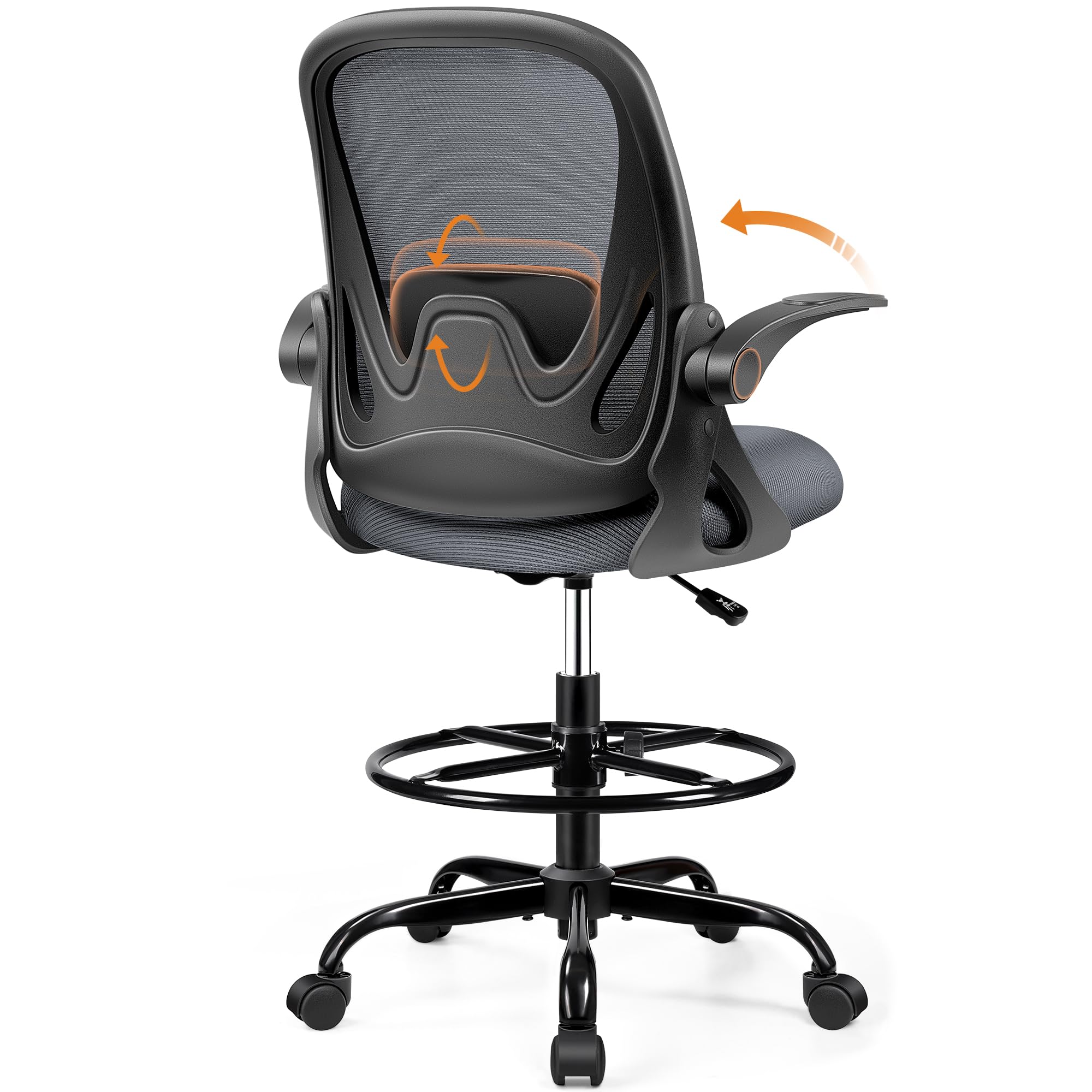 Primy Drafting Chair Tall Office Chair with Flip-up Armrests PR934-Z