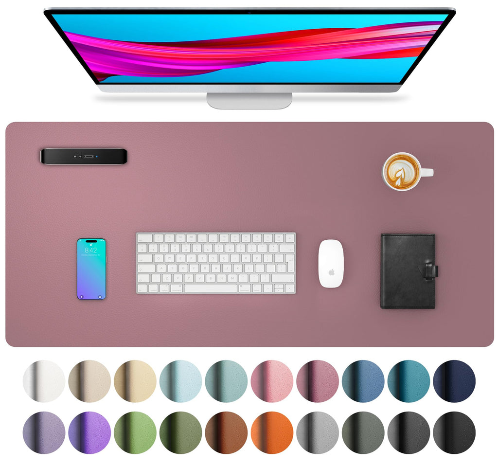 Leather Desk Pad Protector,Mouse Pad,Office Desk Mat,Non-Slip PU Leather Desk Blotter,Laptop Desk Pad,Waterproof Desk Writing Pad for Office and Home