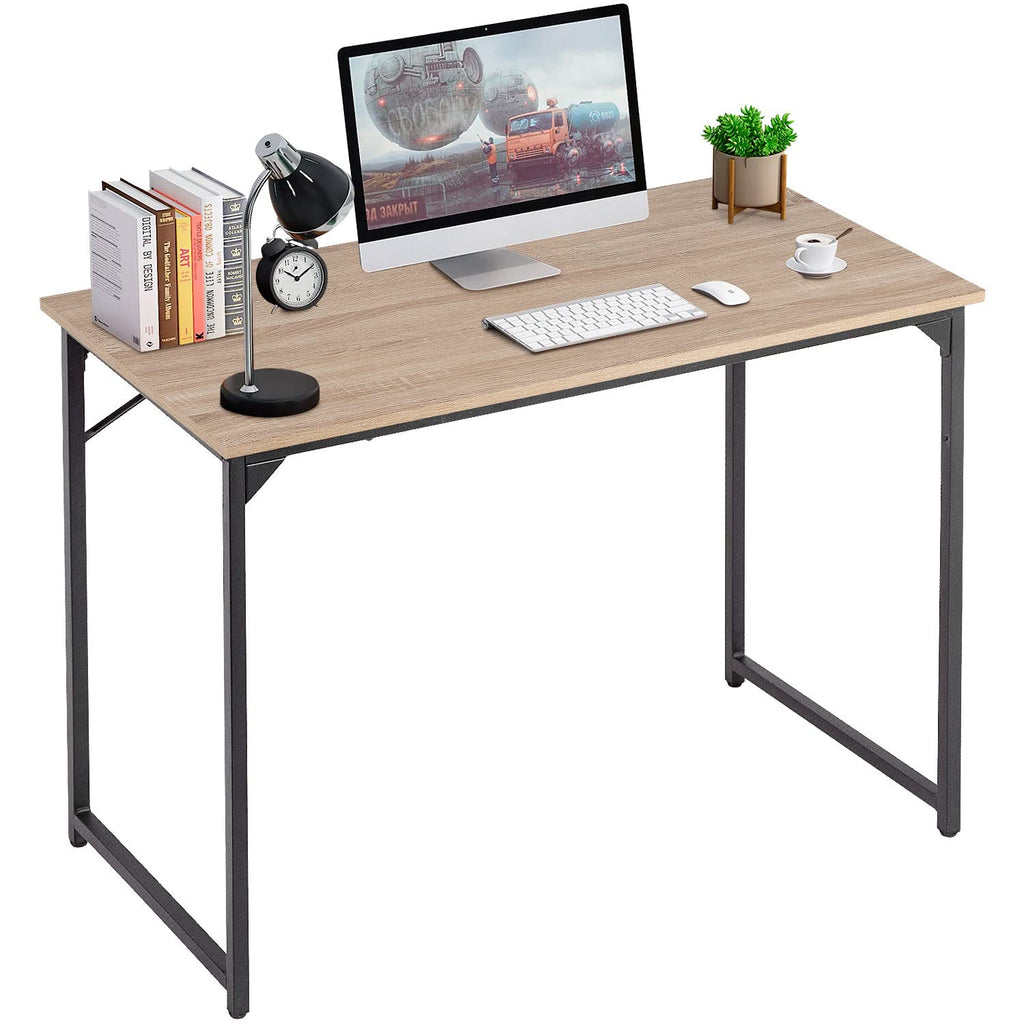 PayLessHere | Computer Desk | Office Desk with Metal Frame, Adjustable Feet | Water-Resistant, Scratchproof Surface | Sturdy Writing Table for Home Office or Study