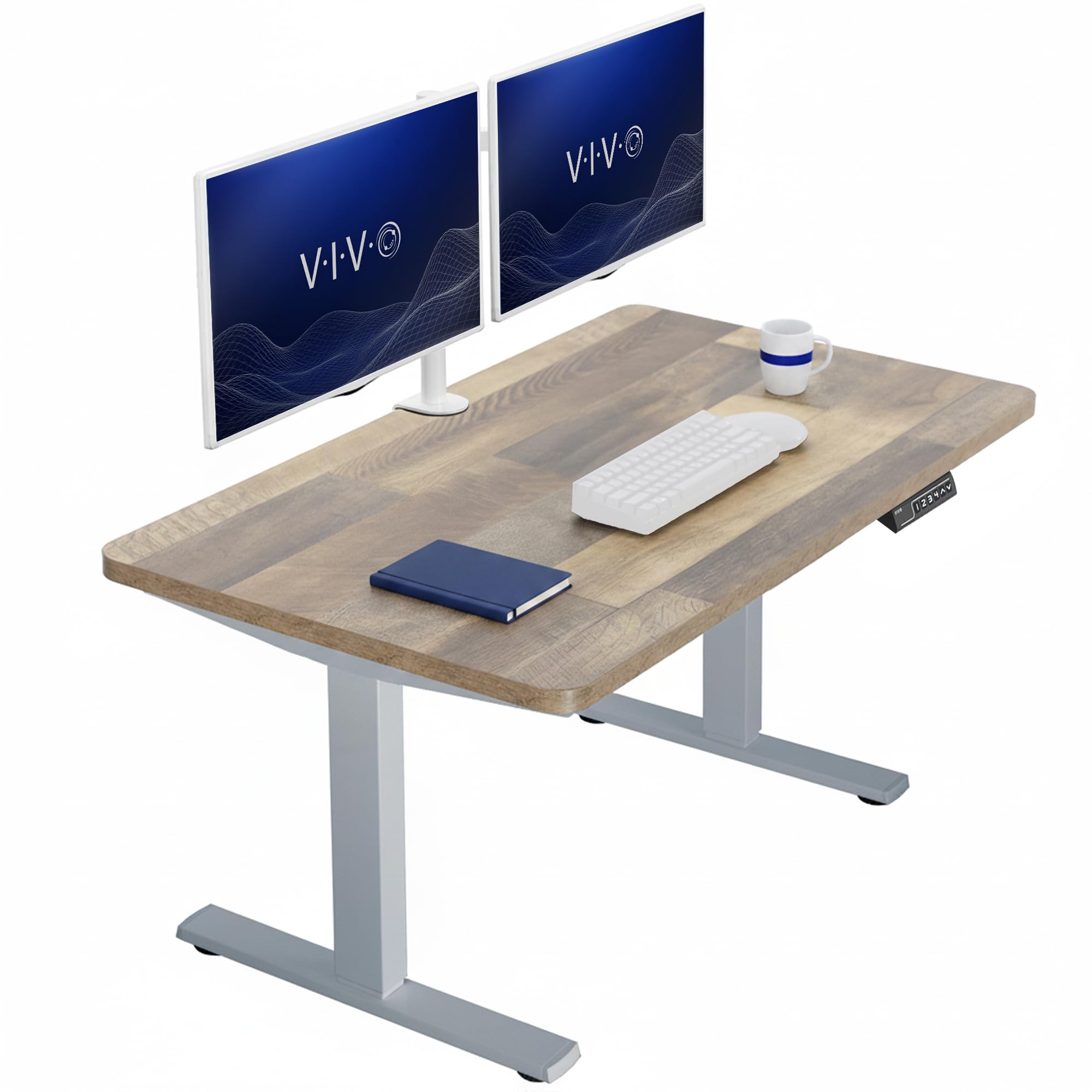 VIVO Electric Standing Desk Workstation, Memory Controller Height Adjustment, 1B Series