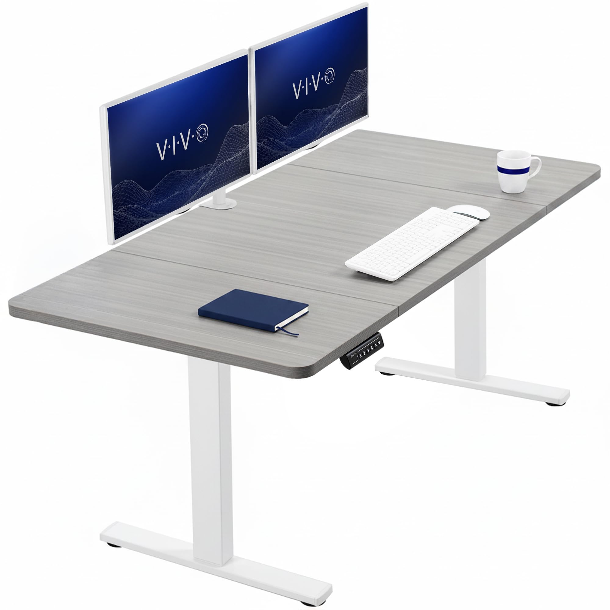 VIVO Electric Standing Desk Workstation, Memory Controller Height Adjustment, 1B Series