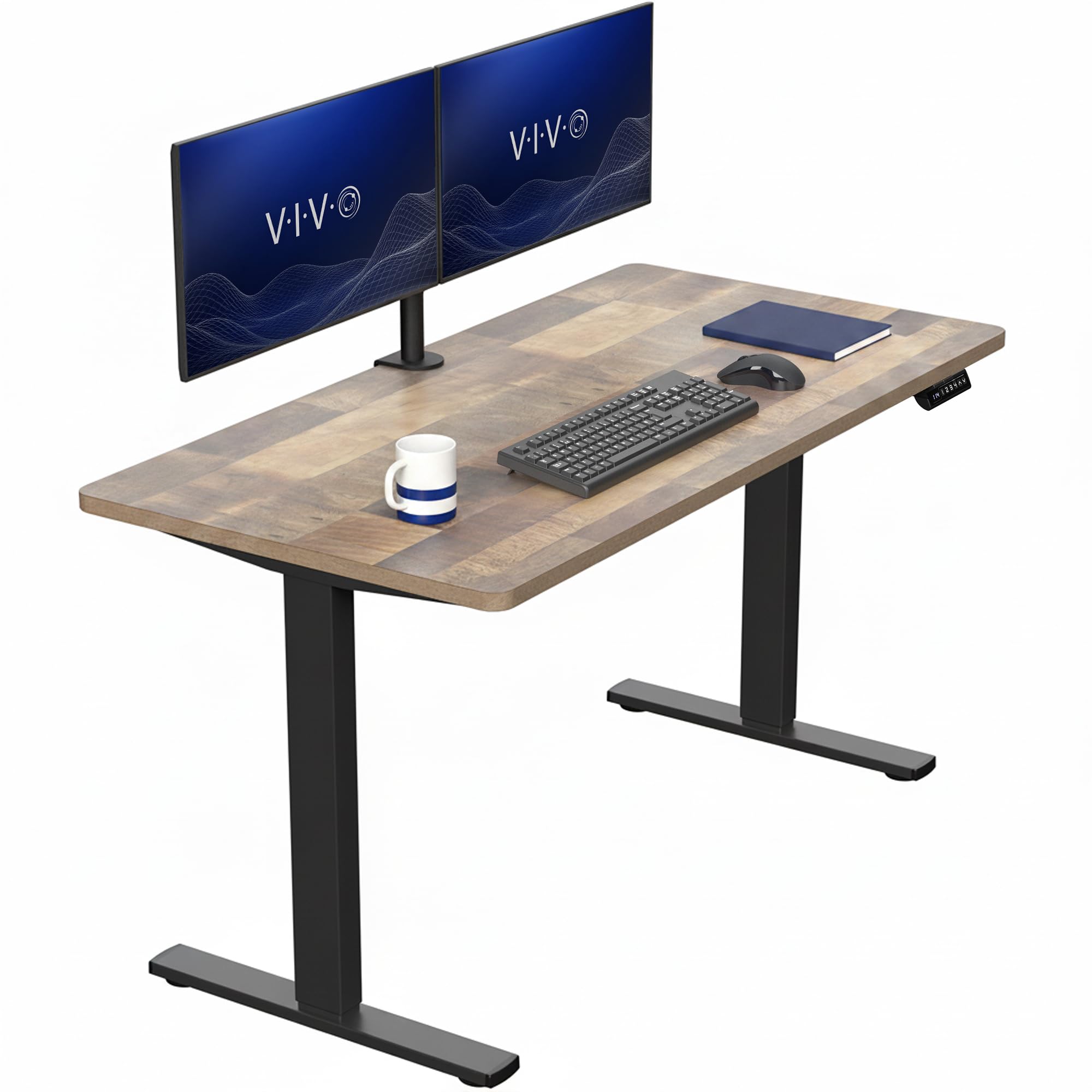 VIVO Electric Standing Desk Workstation, Memory Controller Height Adjustment, 1B Series