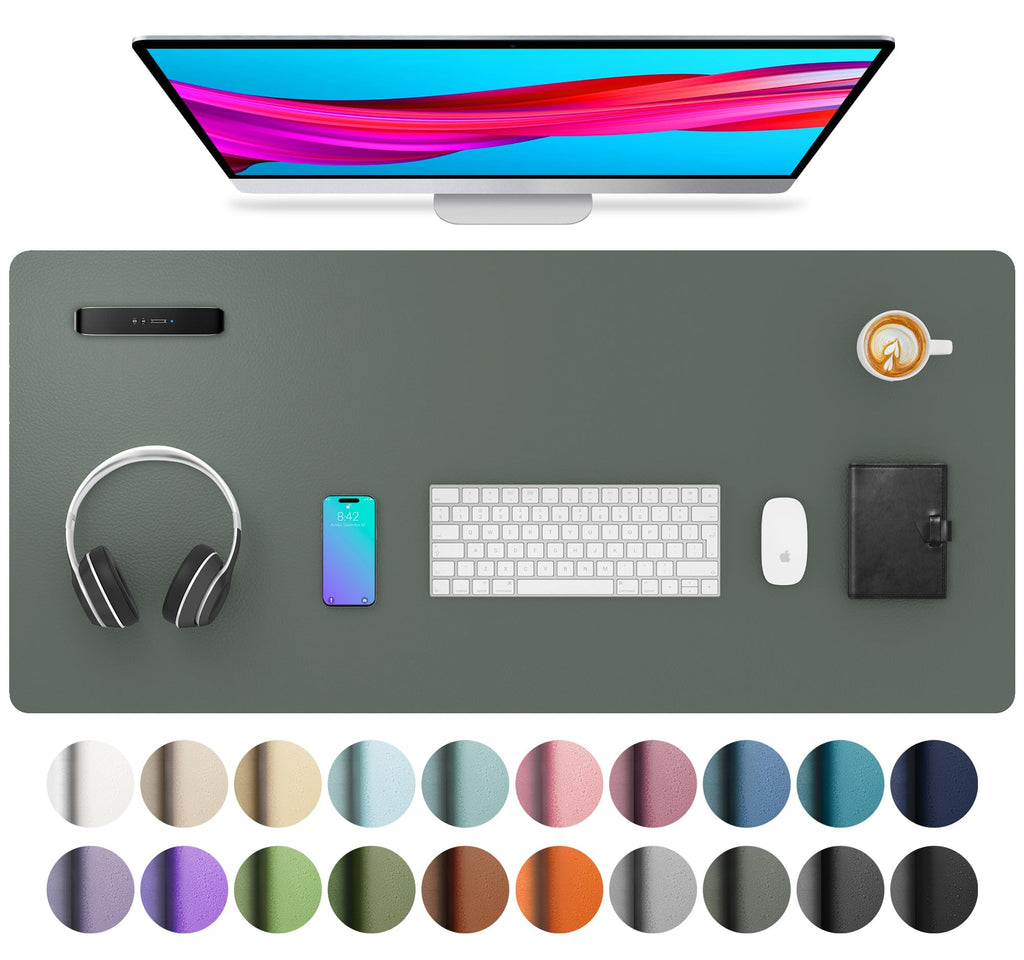 Leather Desk Pad Protector,Mouse Pad,Office Desk Mat,Non-Slip PU Leather Desk Blotter,Laptop Desk Pad,Waterproof Desk Writing Pad for Office and Home