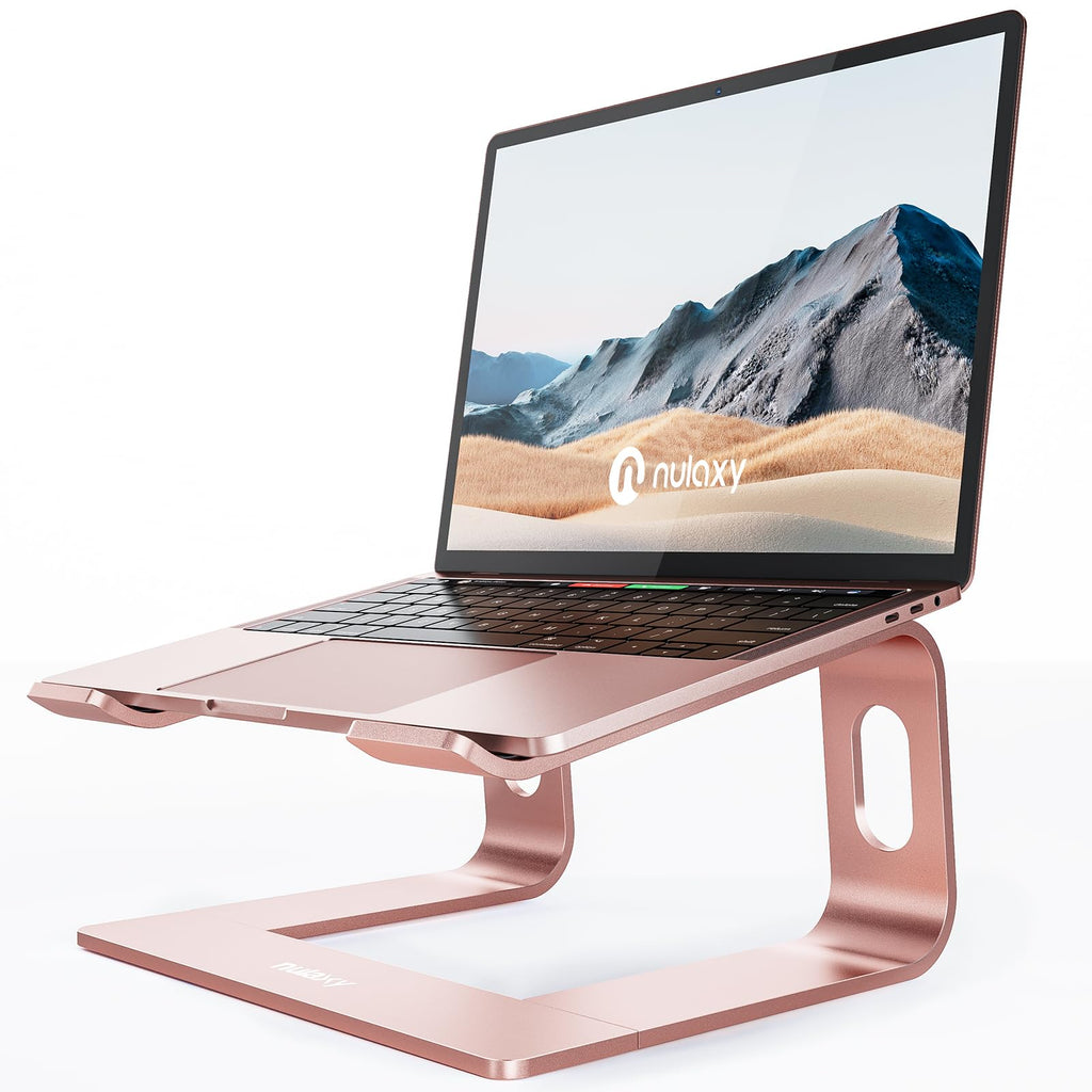 Nulaxy Laptop Stand, Ergonomic Aluminum Laptop Computer Stand, Detachable Laptop Riser Notebook Holder Stand Compatible with MacBook Air Pro, Dell XPS, HP, Lenovo More 10-15.6” Laptops