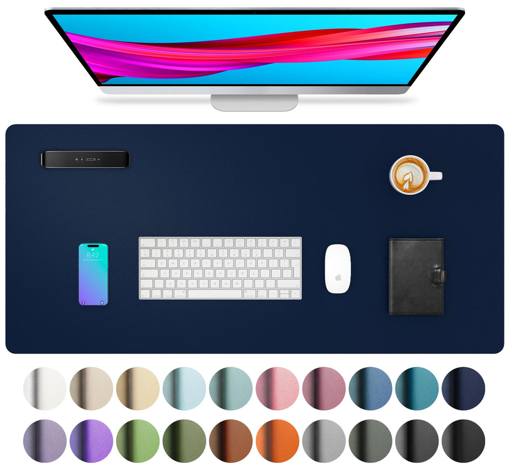 Leather Desk Pad Protector,Mouse Pad,Office Desk Mat,Non-Slip PU Leather Desk Blotter,Laptop Desk Pad,Waterproof Desk Writing Pad for Office and Home
