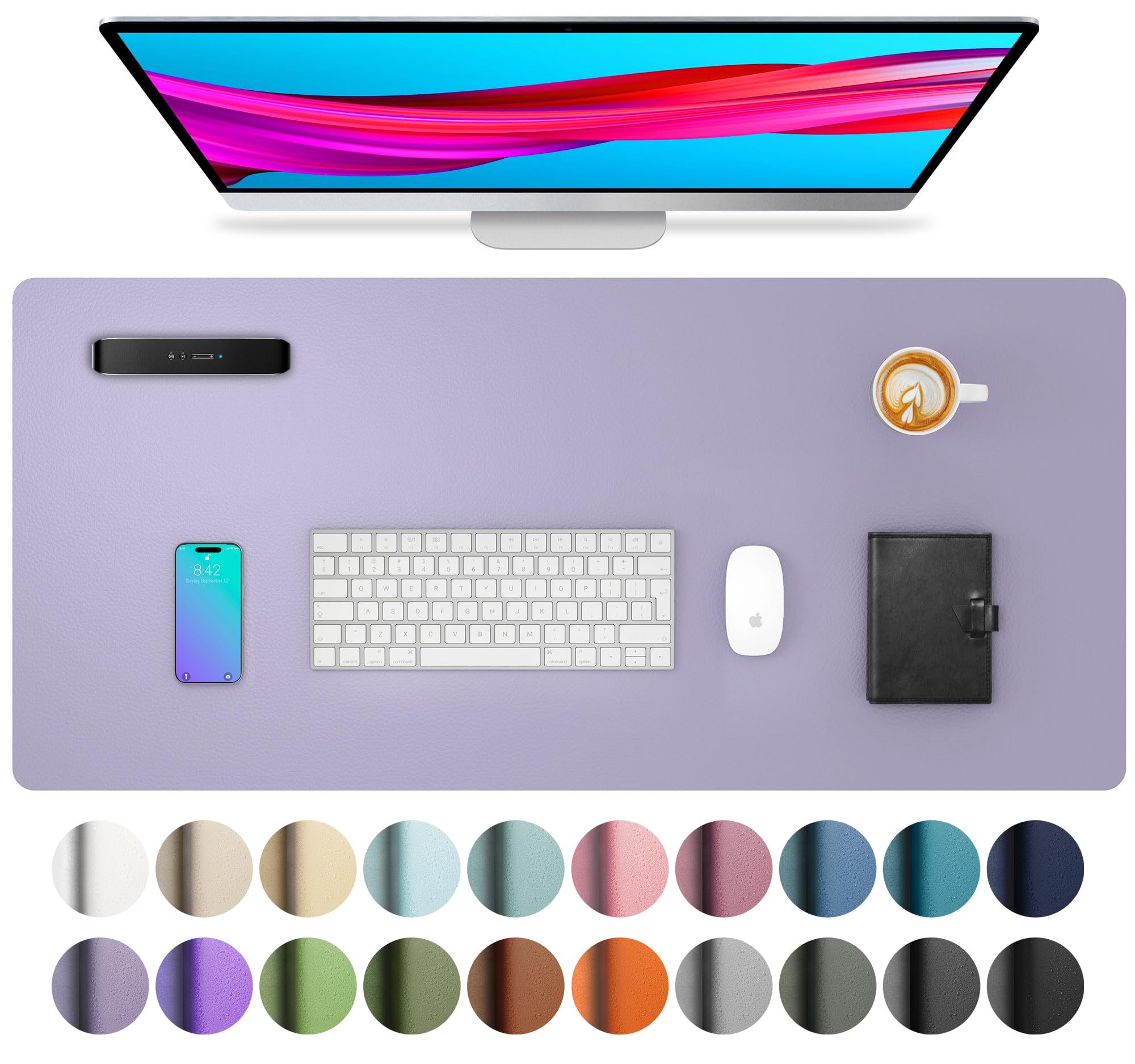 Leather Desk Pad Protector,Mouse Pad,Office Desk Mat,Non-Slip PU Leather Desk Blotter,Laptop Desk Pad,Waterproof Desk Writing Pad for Office and Home