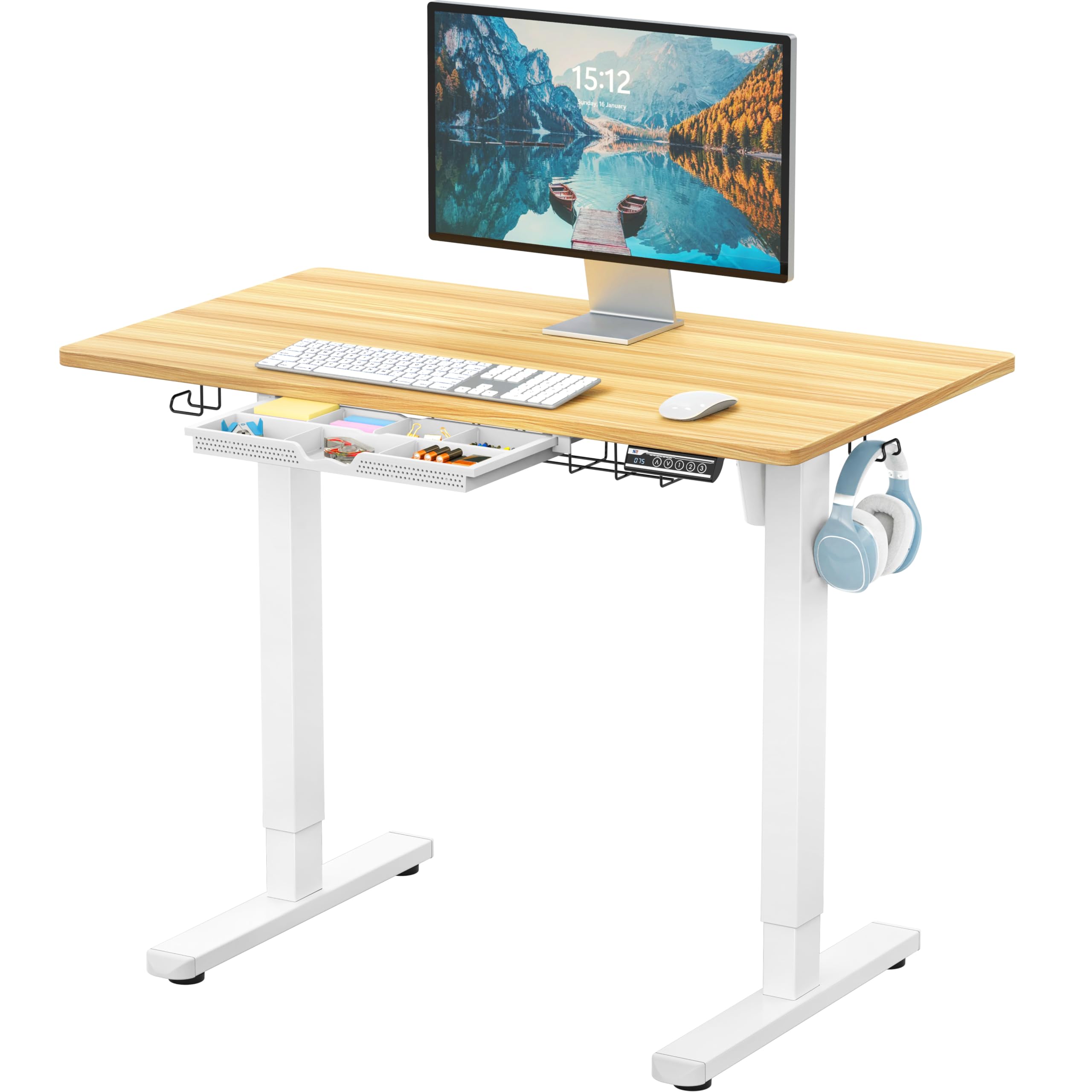 SHW Electric Height Adjustable Standing Desk