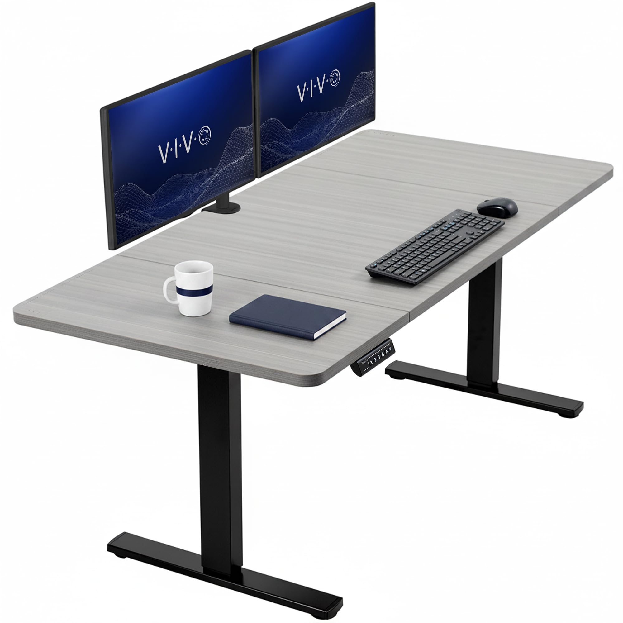 VIVO Electric Standing Desk Workstation, Memory Controller Height Adjustment, 1B Series
