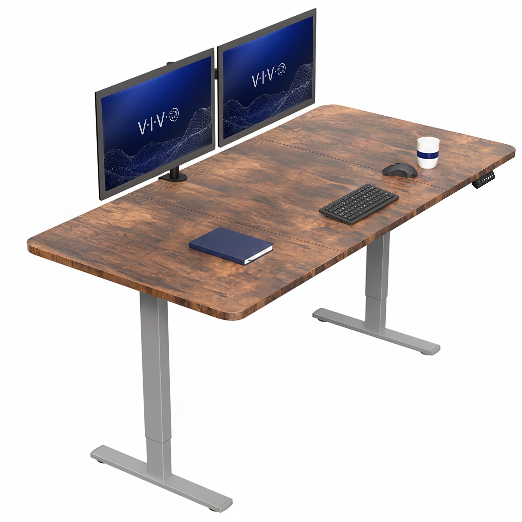 VIVO Electric Standing Desk Workstation, Memory Controller Height Adjustment, 1B Series