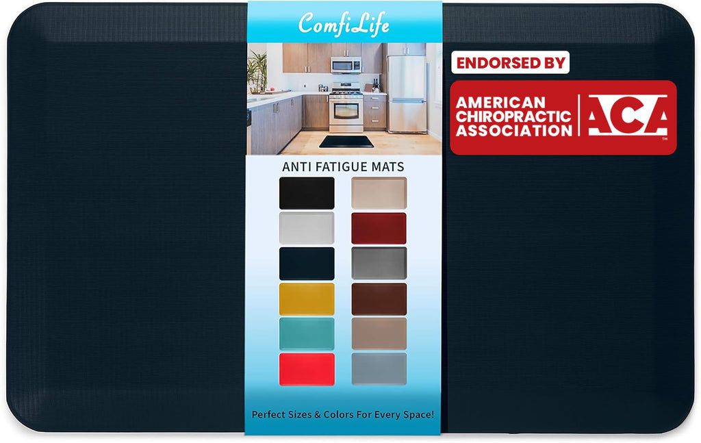 ComfiLife Anti Fatigue Floor Mat – 3/4 Inch Thick Perfect Kitchen Mat, Standing Desk Mat – Kitchen Rug – Comfort at Home, Office – Durable – Stain Resistant – Non-Slip Bottom
