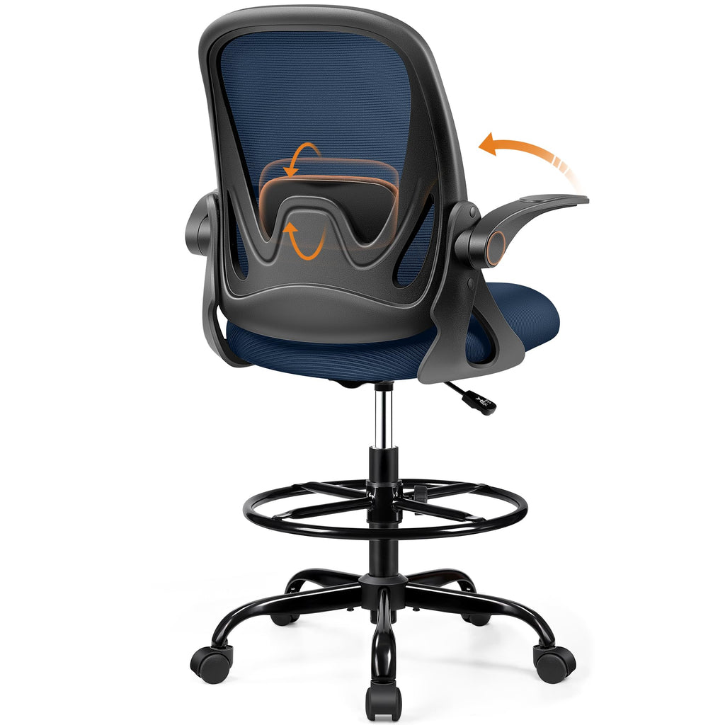 Primy Drafting Chair Tall Office Chair with Flip-up Armrests PR934-Z