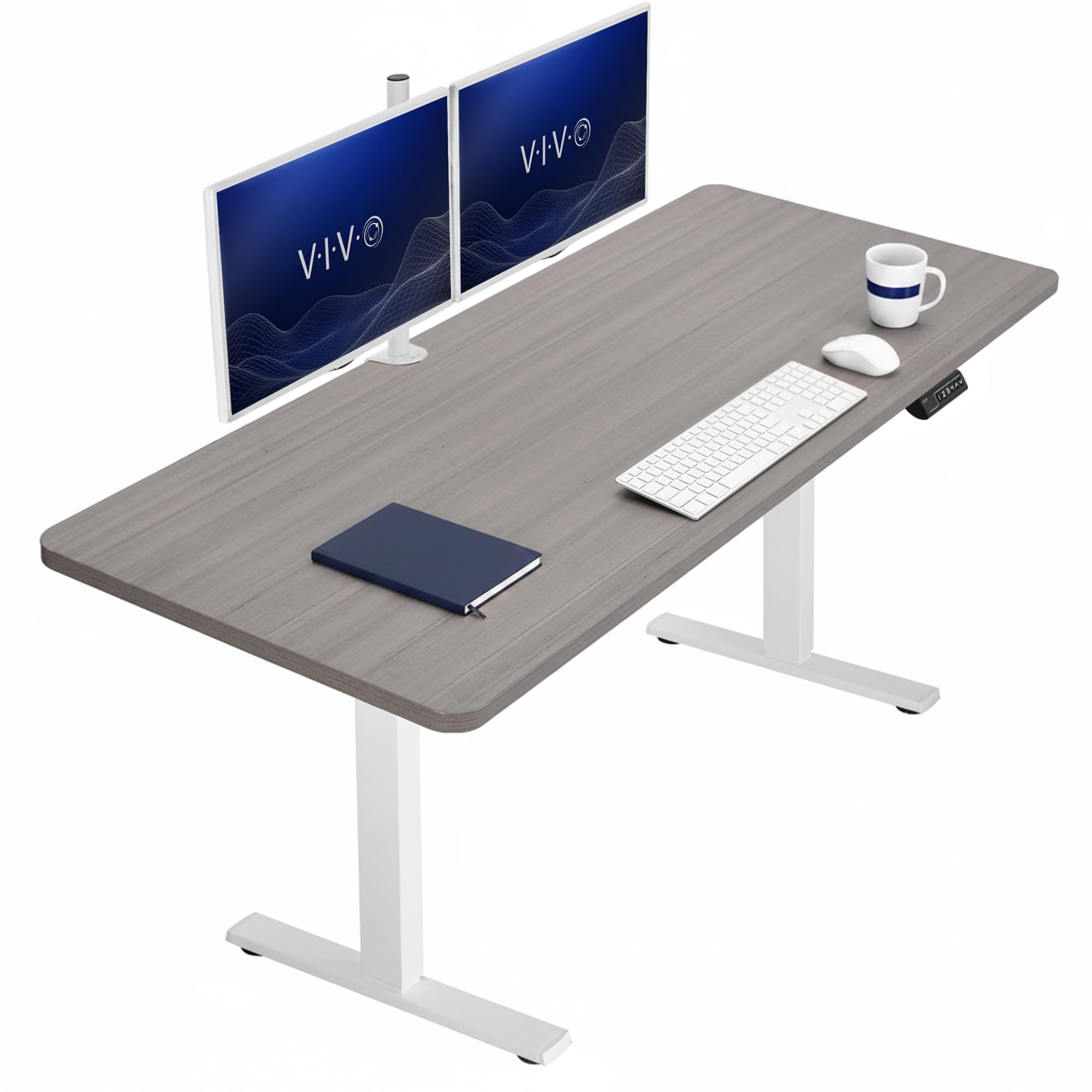 VIVO Electric Standing Desk Workstation, Memory Controller Height Adjustment, 1B Series