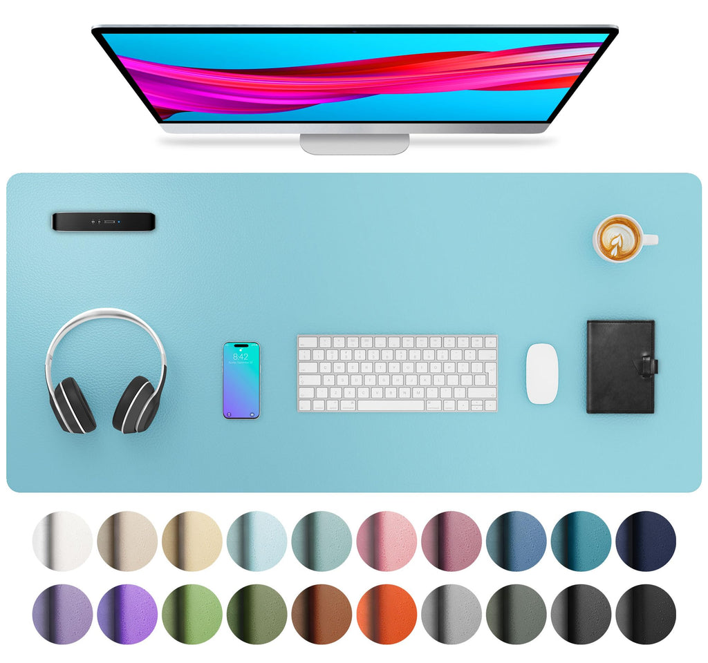 Leather Desk Pad Protector,Mouse Pad,Office Desk Mat,Non-Slip PU Leather Desk Blotter,Laptop Desk Pad,Waterproof Desk Writing Pad for Office and Home
