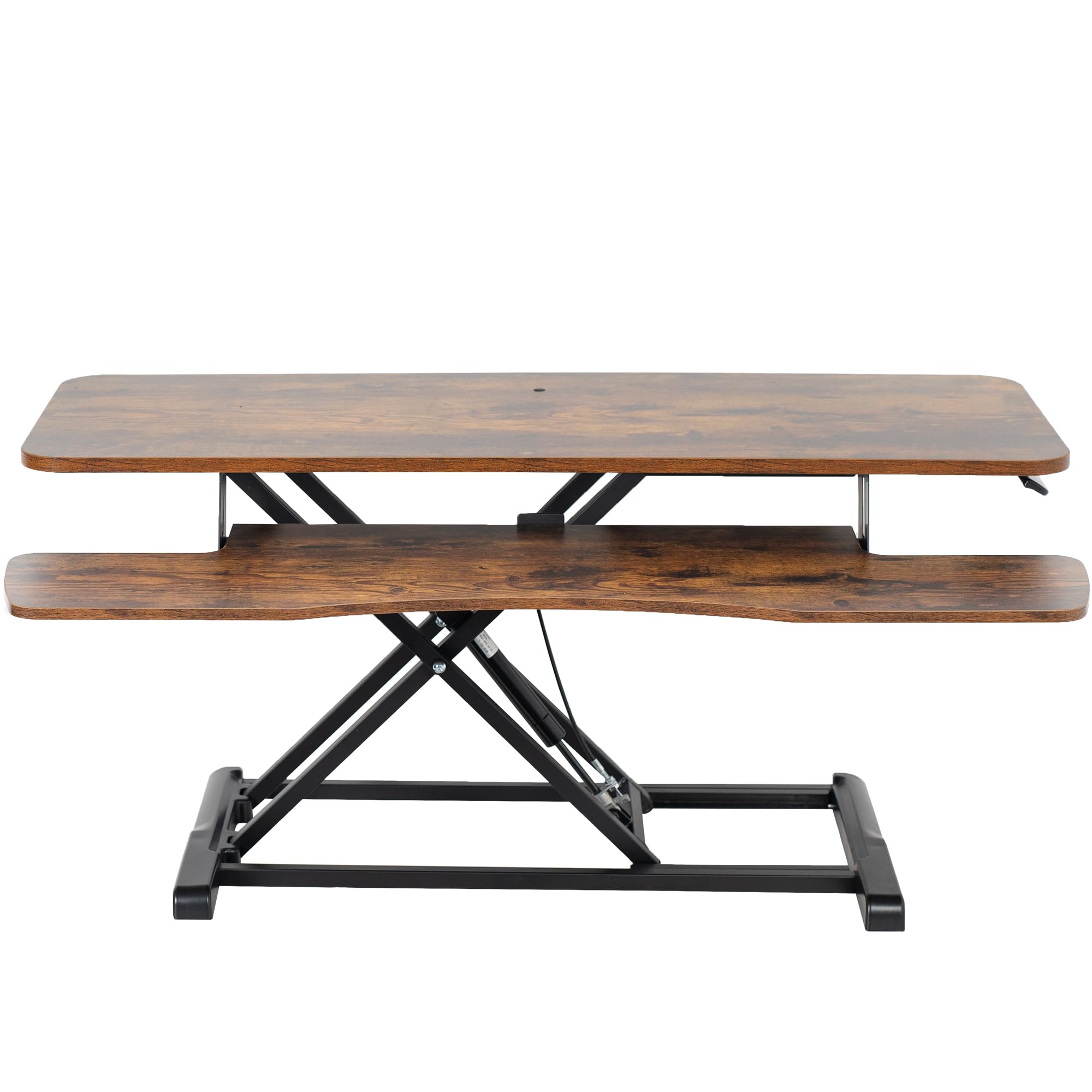 VIVO Desk Converter, K Series, Height Adjustable Sit to Stand Riser, Dual Monitor and Laptop Workstation with Wide Keyboard Tray