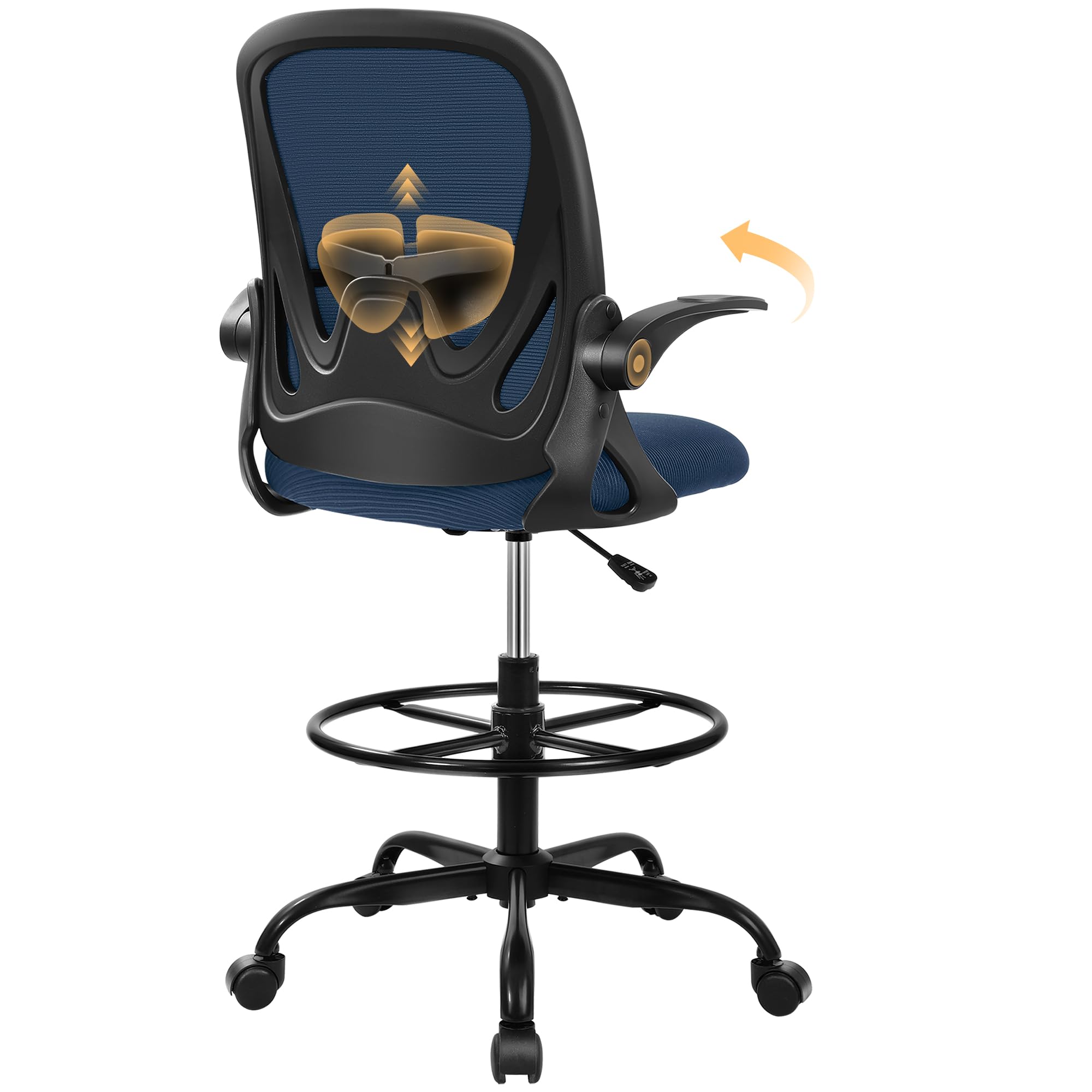 Primy Drafting Chair Tall Office Chair with Flip-up Armrests PR934-Z