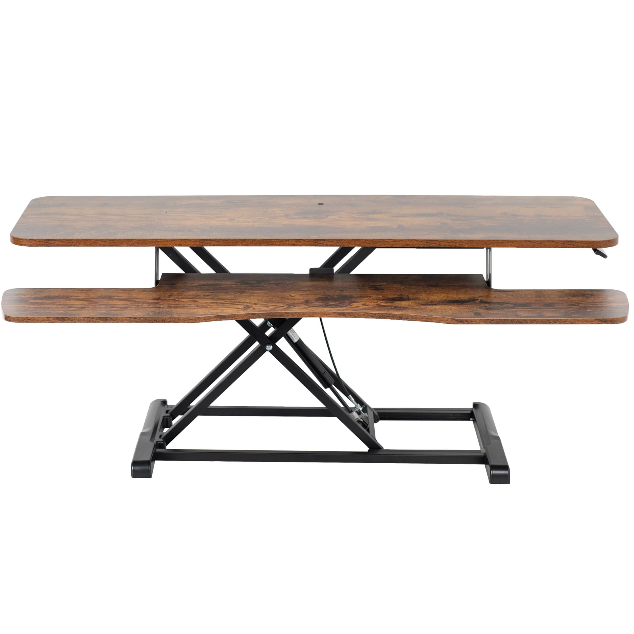 VIVO Desk Converter, K Series, Height Adjustable Sit to Stand Riser, Dual Monitor and Laptop Workstation with Wide Keyboard Tray