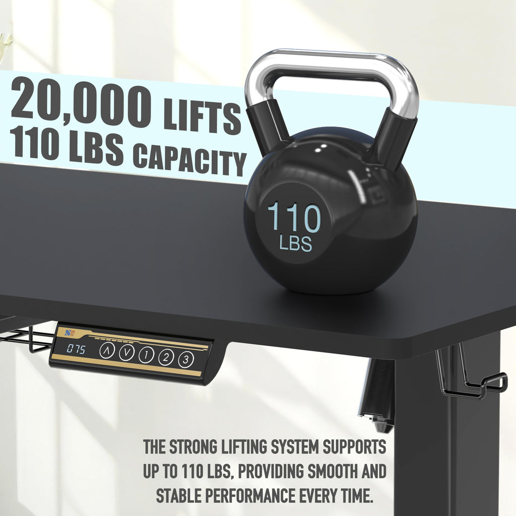 SHW Electric Height Adjustable Standing Desk