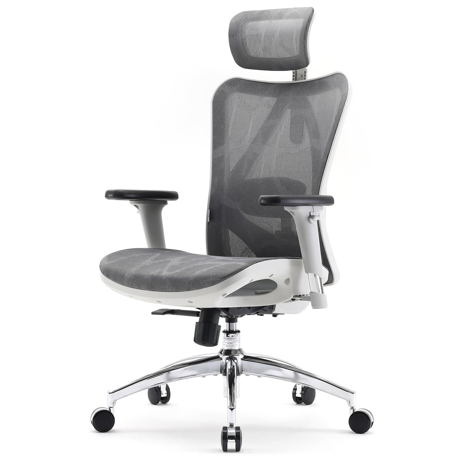 SIHOO Ergonomic Mesh Office Chair, Computer Desk Chair with 3-Way Armrests, 2-Way Lumbar Support and Adjustable Headrest, High Back Home Office Chair with Tilt Function, Mesh Back and Seat