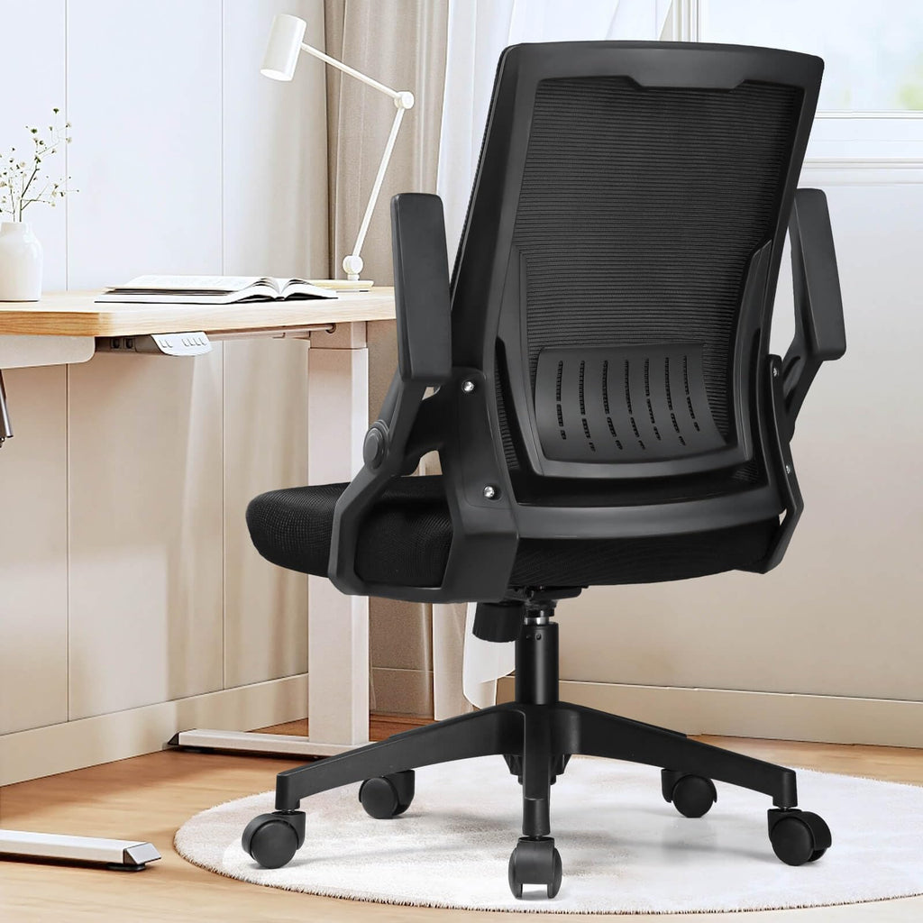 GTPLAYER Ergonomic Office Chair with Flip-up Armrests Executive Computer Chair for Home Office, Breathable Mesh & Adaptive Lumbar Support