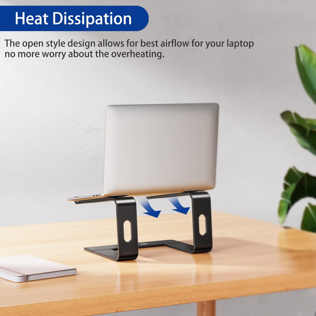 BESIGN LS03 Aluminum Laptop Stand, Ergonomic Detachable Computer Stand, Notebook Holder, Laptop Mount Compatible with Air, Pro, Dell, HP, Lenovo More 10-15.6" Laptops