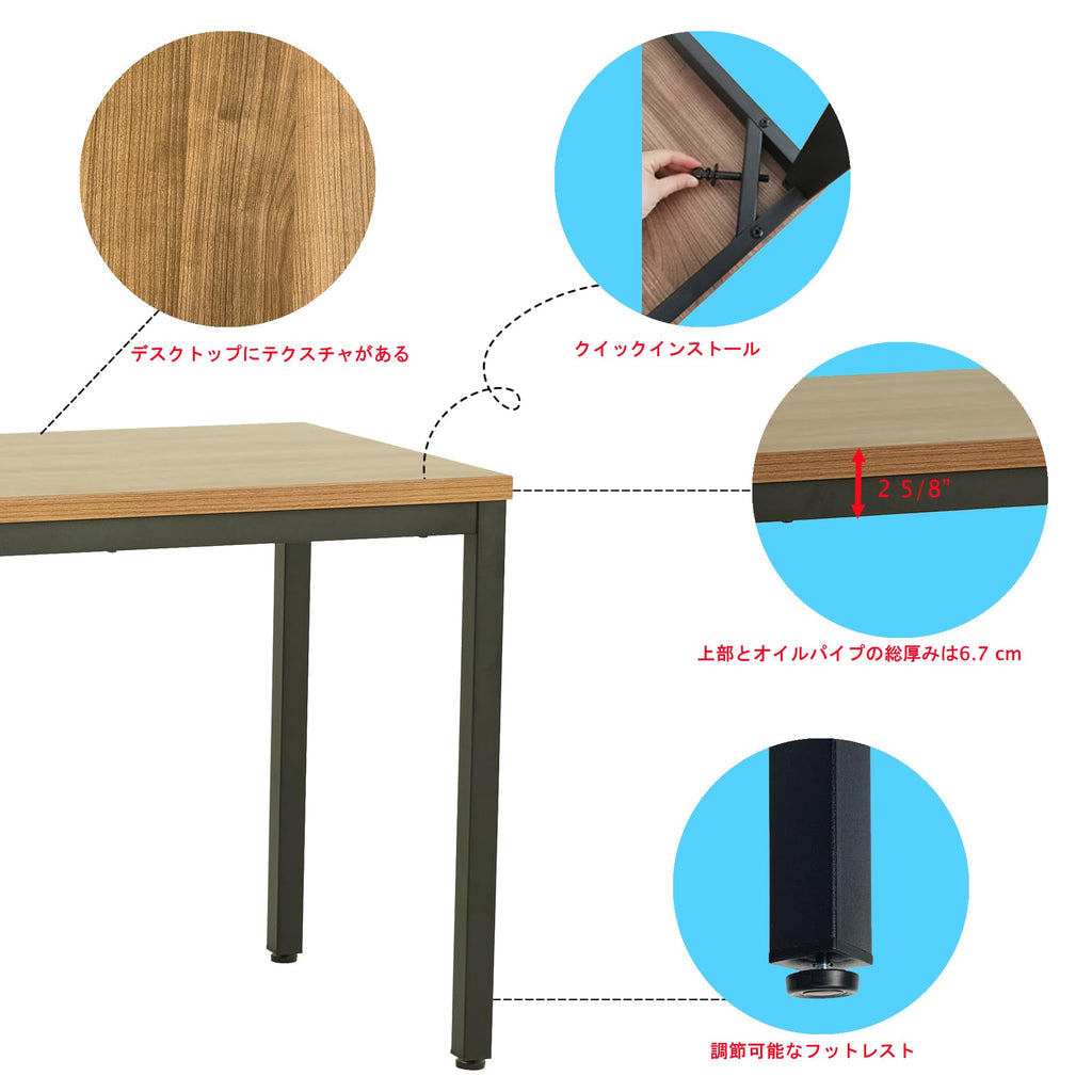 AIRLLEN Computer Desk, Modern Simple Sturdy Office Writing Desk Study Table for Home Office