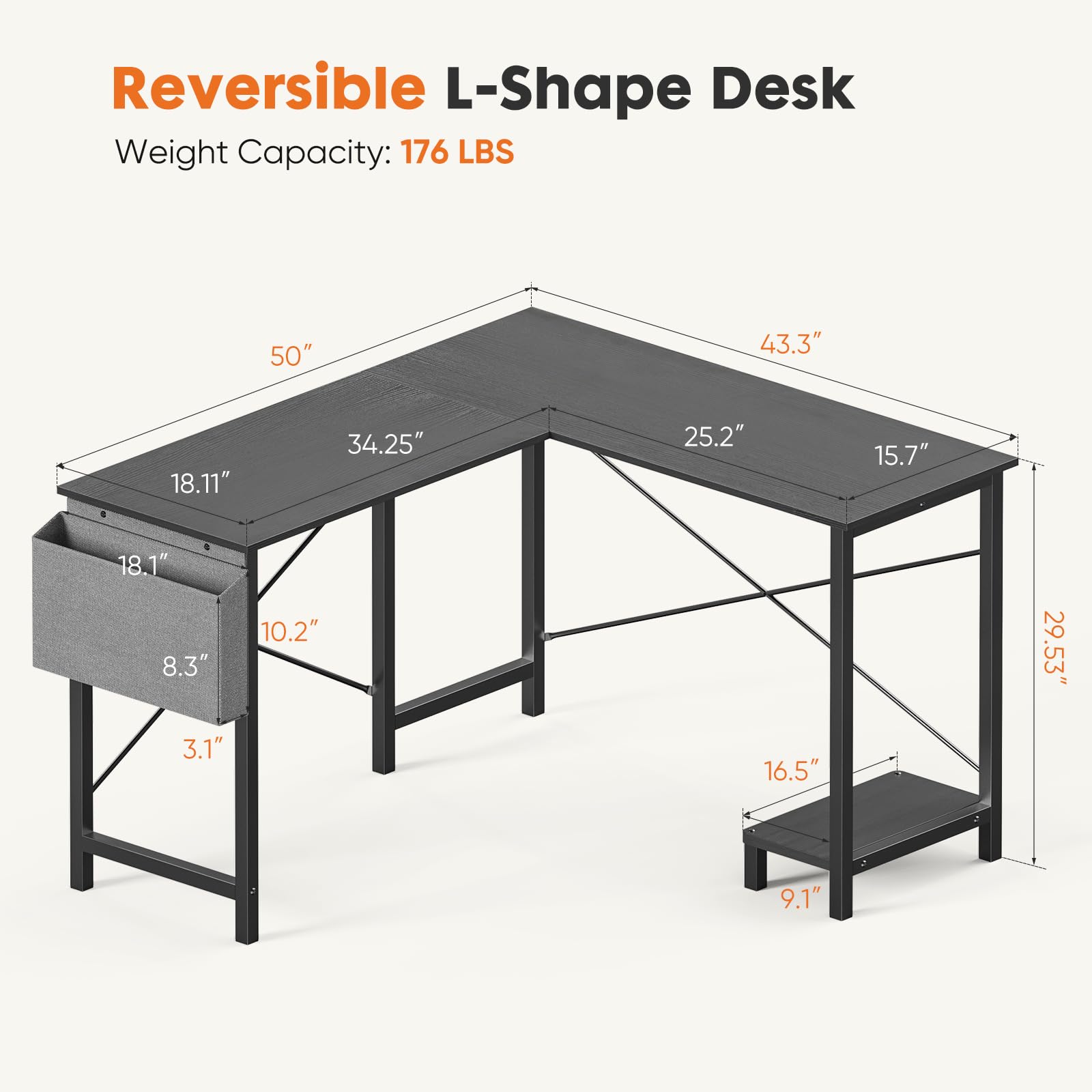 Sweetcrispy L Shaped Desk