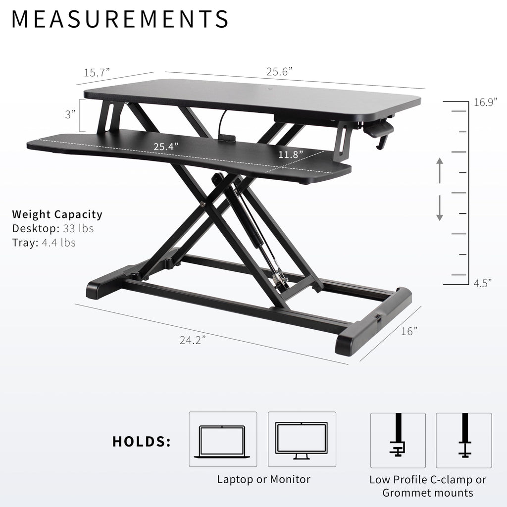 VIVO Desk Converter, K Series, Height Adjustable Sit to Stand Riser, Dual Monitor and Laptop Workstation with Wide Keyboard Tray