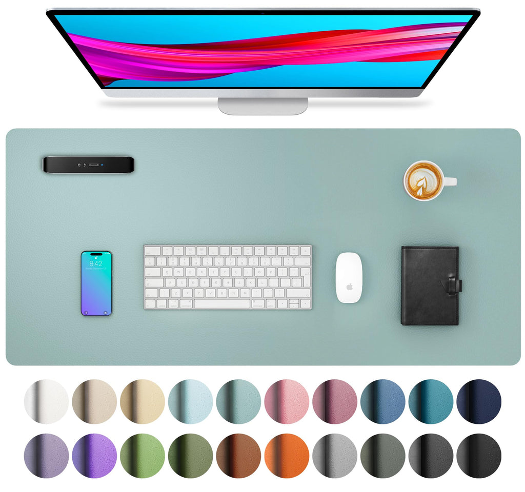 Leather Desk Pad Protector,Mouse Pad,Office Desk Mat,Non-Slip PU Leather Desk Blotter,Laptop Desk Pad,Waterproof Desk Writing Pad for Office and Home
