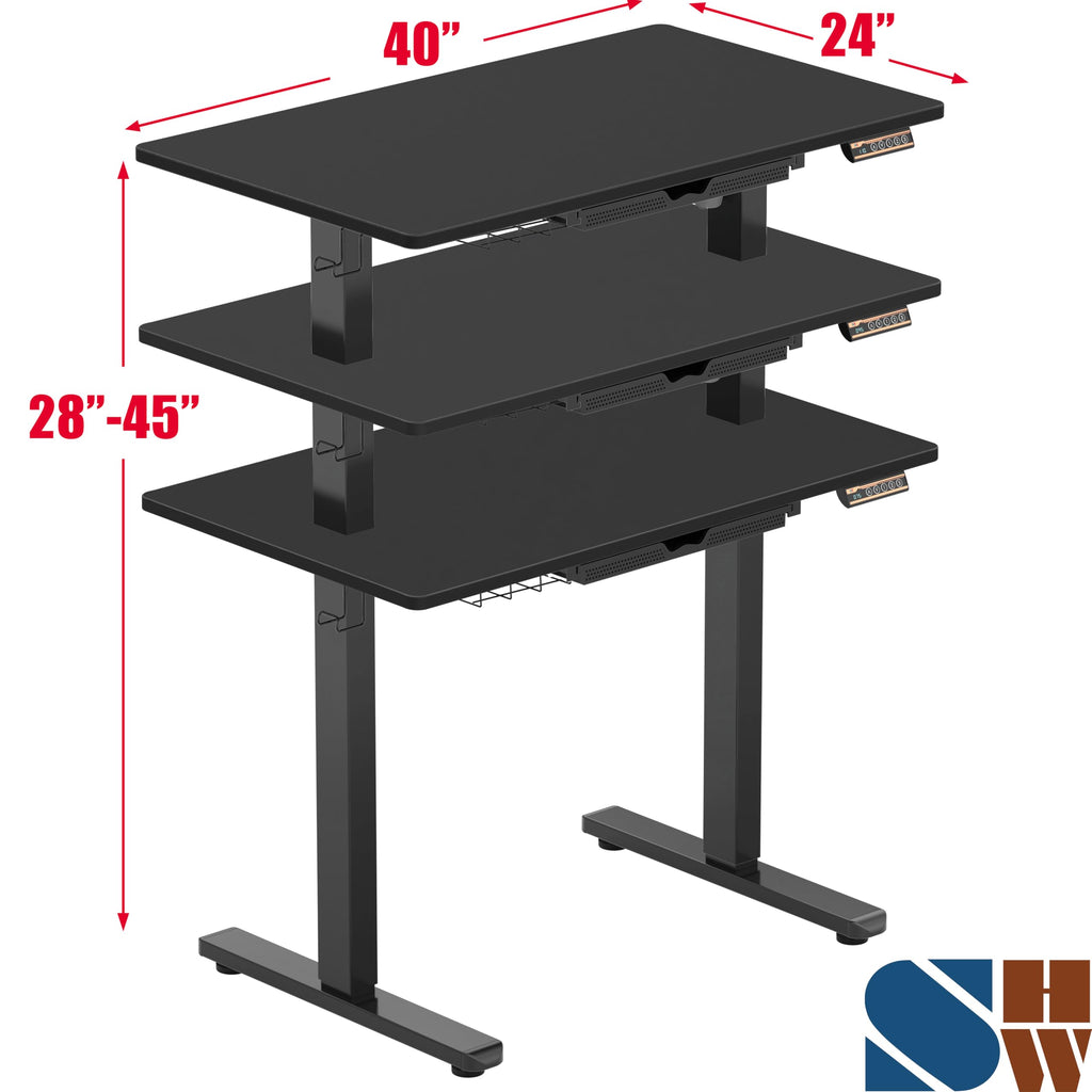 SHW Electric Height Adjustable Standing Desk