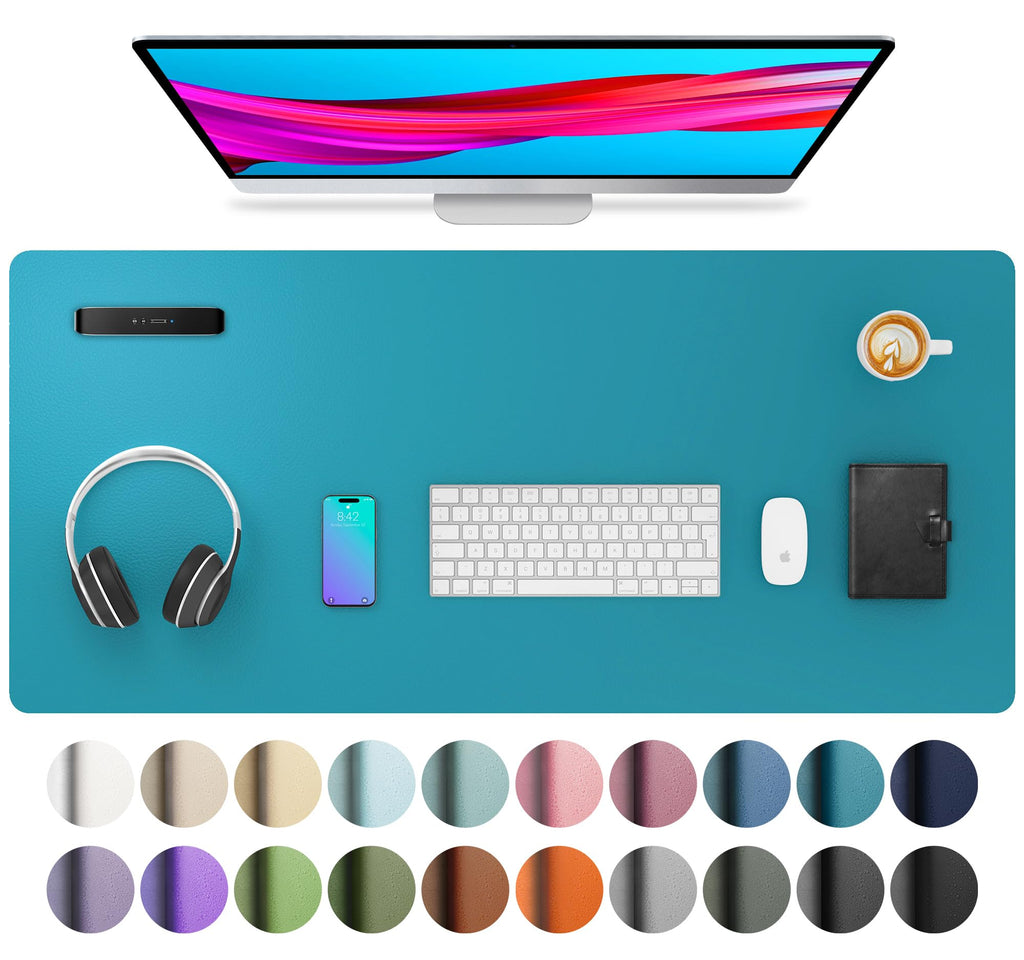Leather Desk Pad Protector,Mouse Pad,Office Desk Mat,Non-Slip PU Leather Desk Blotter,Laptop Desk Pad,Waterproof Desk Writing Pad for Office and Home