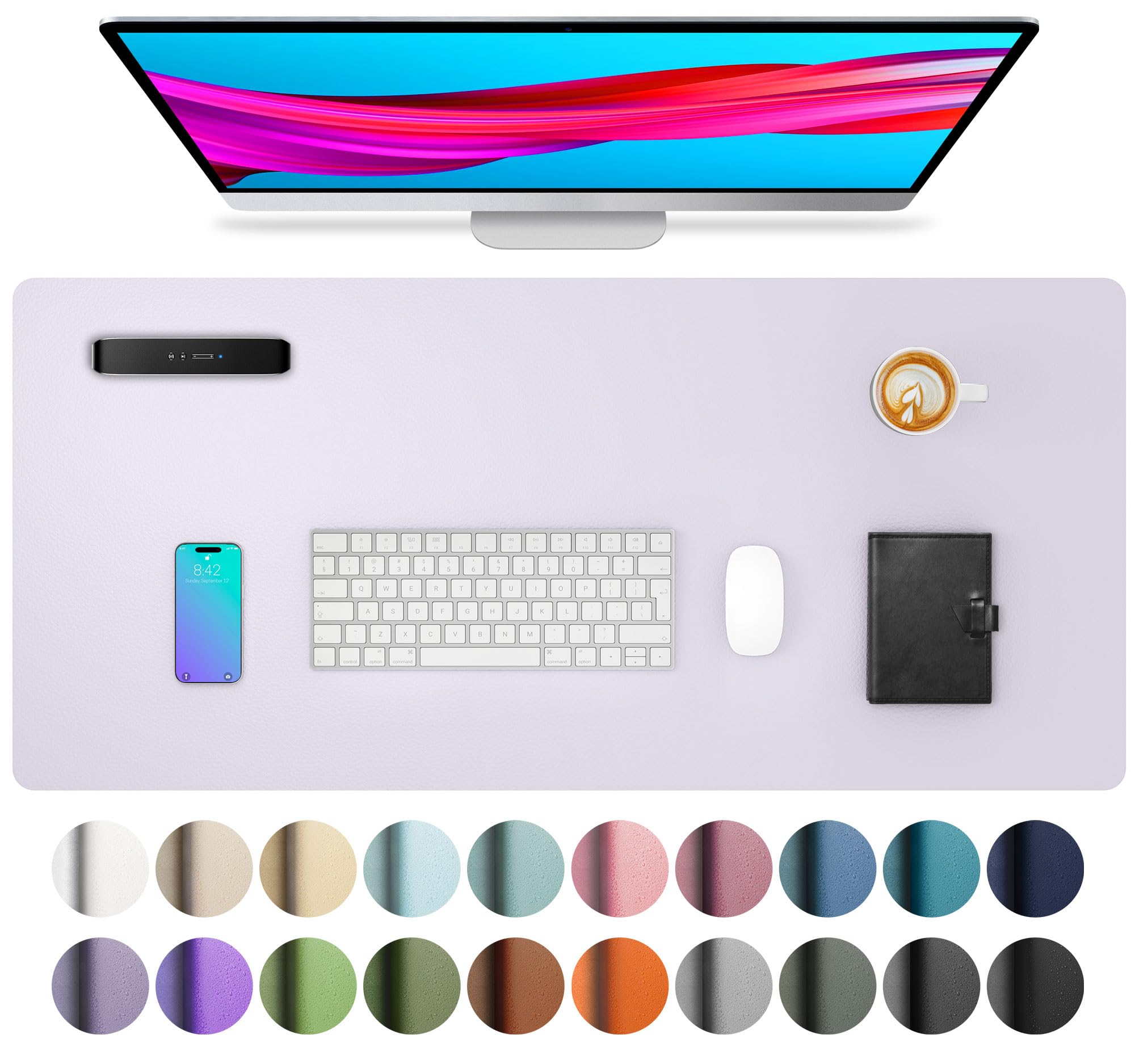 Leather Desk Pad Protector,Mouse Pad,Office Desk Mat,Non-Slip PU Leather Desk Blotter,Laptop Desk Pad,Waterproof Desk Writing Pad for Office and Home