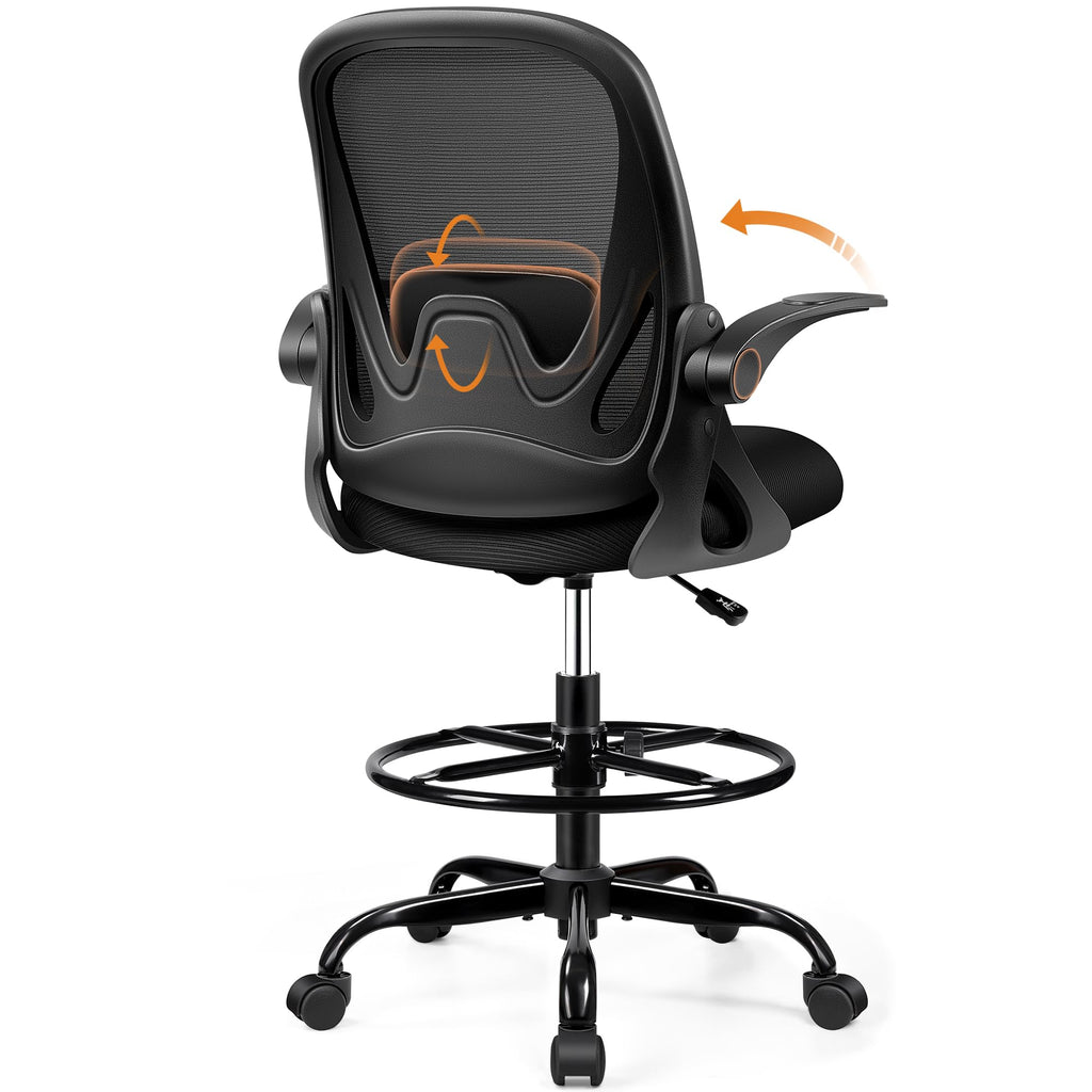 Primy Drafting Chair Tall Office Chair with Flip-up Armrests PR934-Z