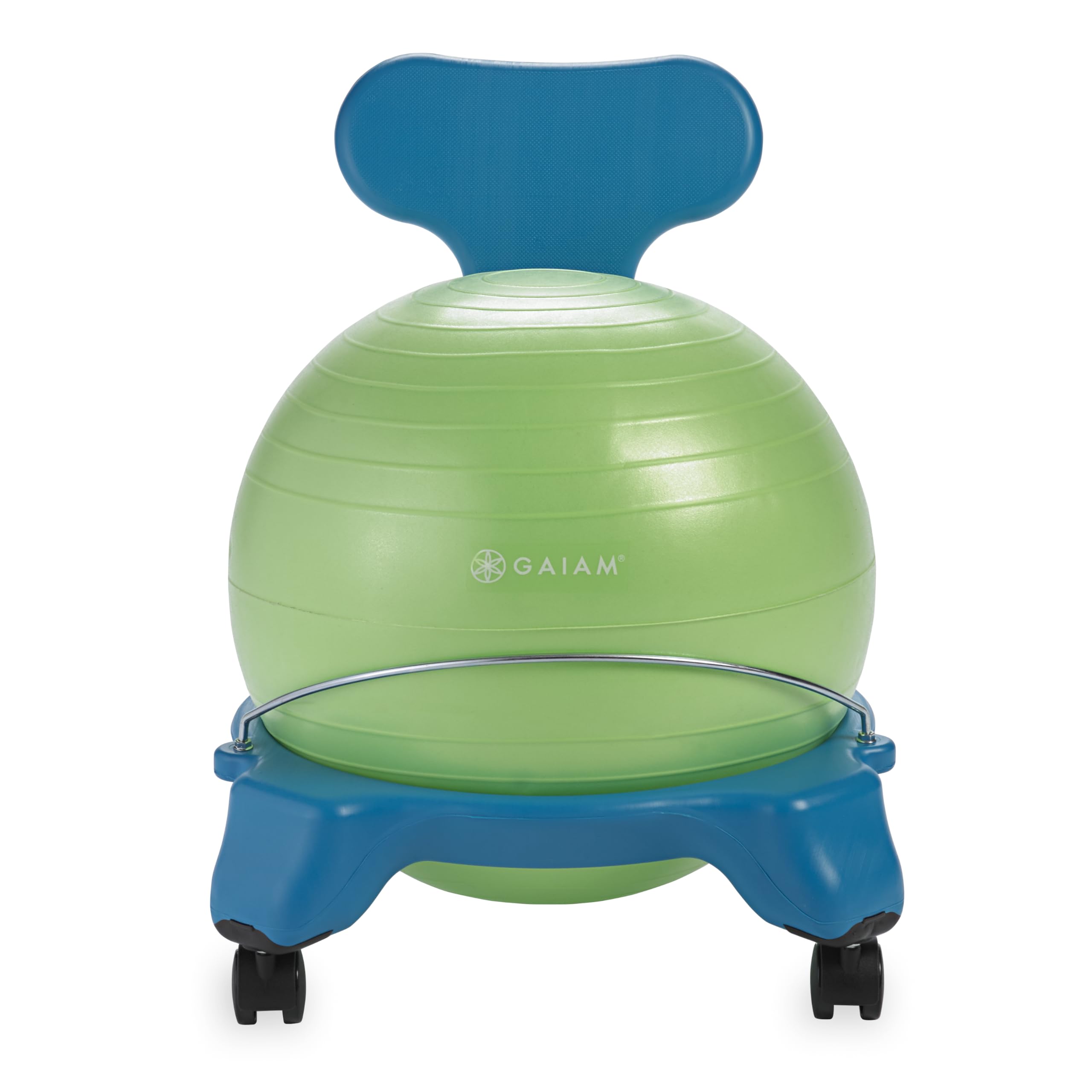 Gaiam Classic Balance Ball Chair – Exercise Stability Yoga Ball Premium Ergonomic Chair for Home and Office Desk with Air Pump, Exercise Guide and Satisfaction