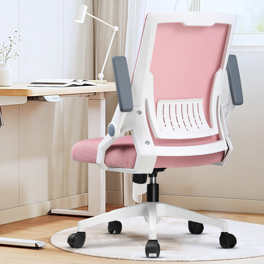 GTPLAYER Ergonomic Office Chair with Flip-up Armrests Executive Computer Chair for Home Office, Breathable Mesh & Adaptive Lumbar Support