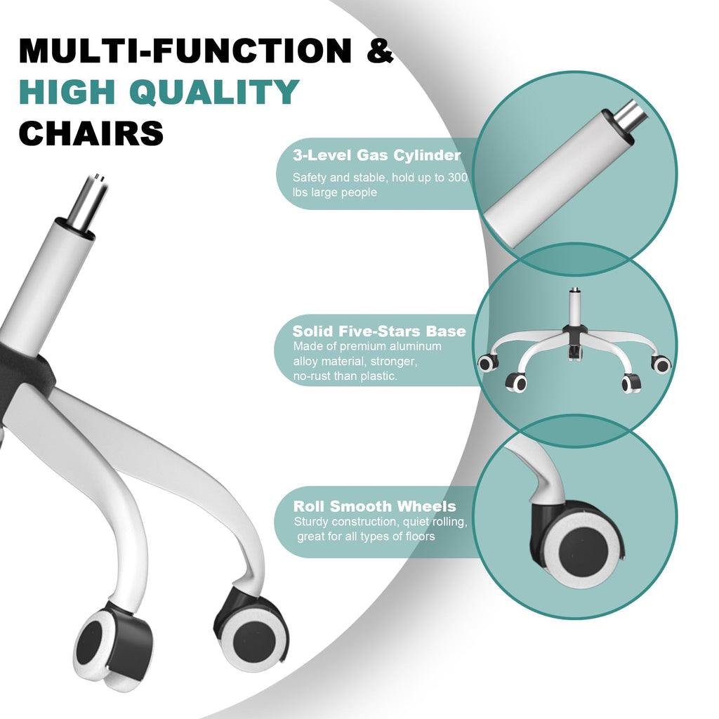 Mimoglad Office Chair, High Back Ergonomic Desk Chair with Adjustable Lumbar Support and Headrest, with flip-up Armrests for Guitar Playing, 5 Years Warranty