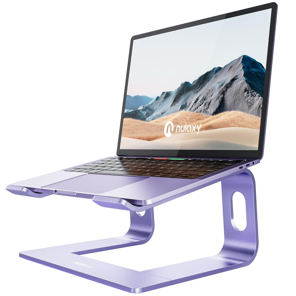 Nulaxy Laptop Stand, Ergonomic Aluminum Laptop Computer Stand, Detachable Laptop Riser Notebook Holder Stand Compatible with MacBook Air Pro, Dell XPS, HP, Lenovo More 10-15.6” Laptops