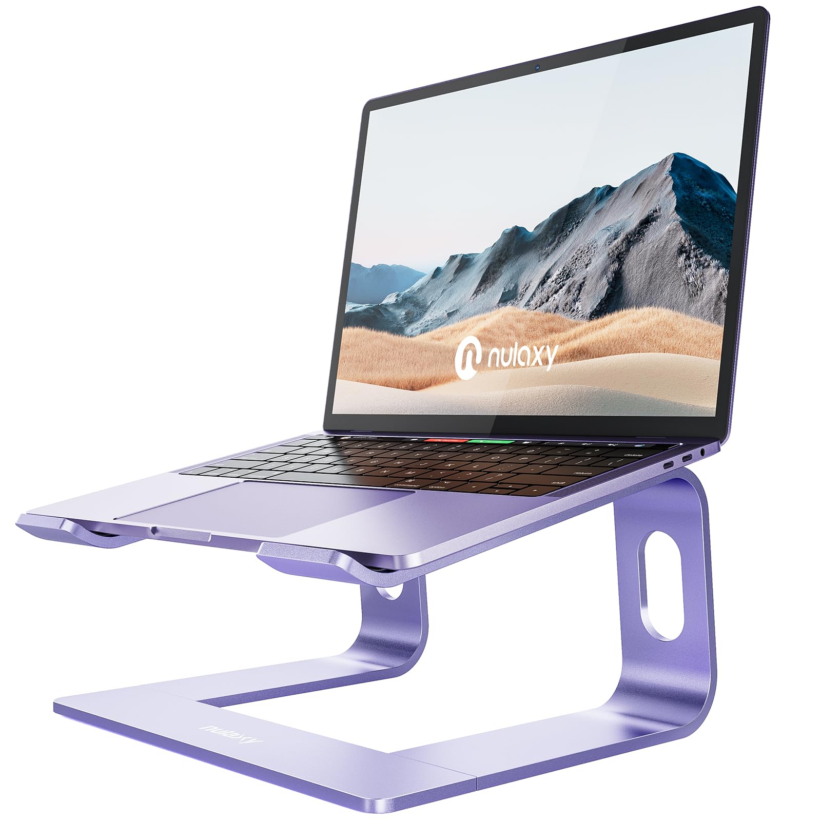 Nulaxy Laptop Stand, Ergonomic Aluminum Laptop Computer Stand, Detachable Laptop Riser Notebook Holder Stand Compatible with MacBook Air Pro, Dell XPS, HP, Lenovo More 10-15.6” Laptops
