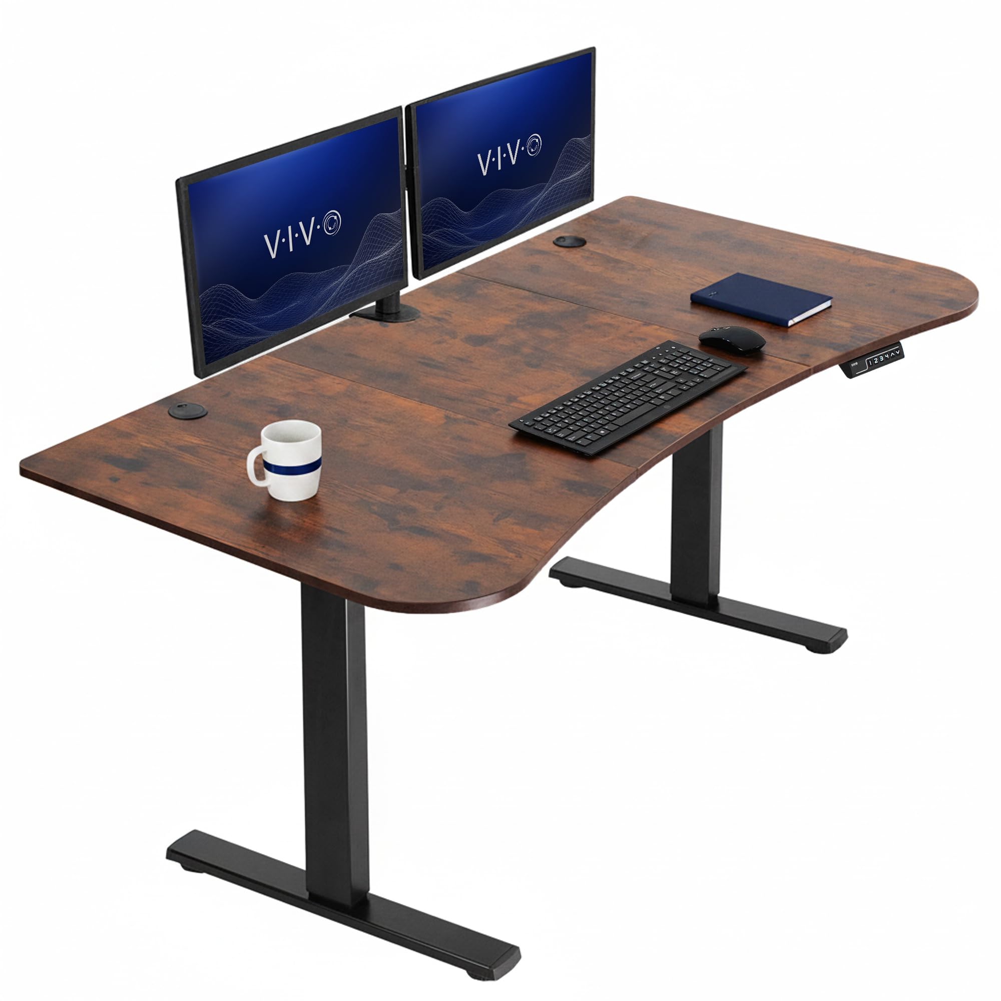 VIVO Electric Standing Desk Workstation, Memory Controller Height Adjustment, 1B Series