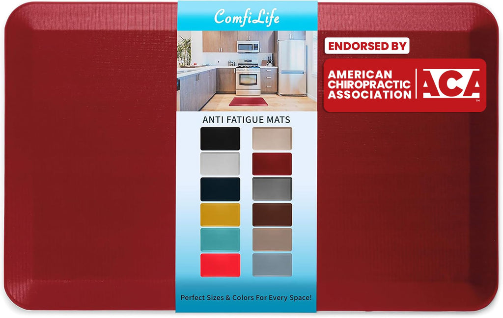 ComfiLife Anti Fatigue Floor Mat – 3/4 Inch Thick Perfect Kitchen Mat, Standing Desk Mat – Kitchen Rug – Comfort at Home, Office – Durable – Stain Resistant – Non-Slip Bottom