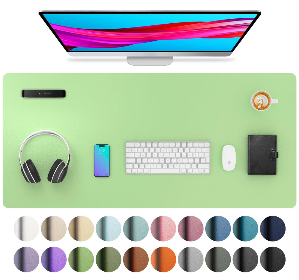Leather Desk Pad Protector,Mouse Pad,Office Desk Mat,Non-Slip PU Leather Desk Blotter,Laptop Desk Pad,Waterproof Desk Writing Pad for Office and Home